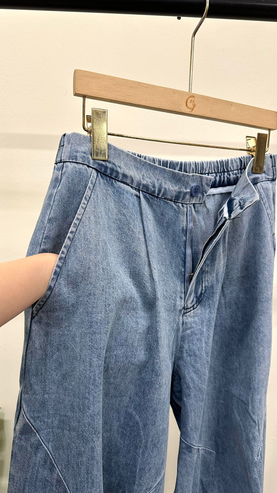 (D2398)Denim Pants