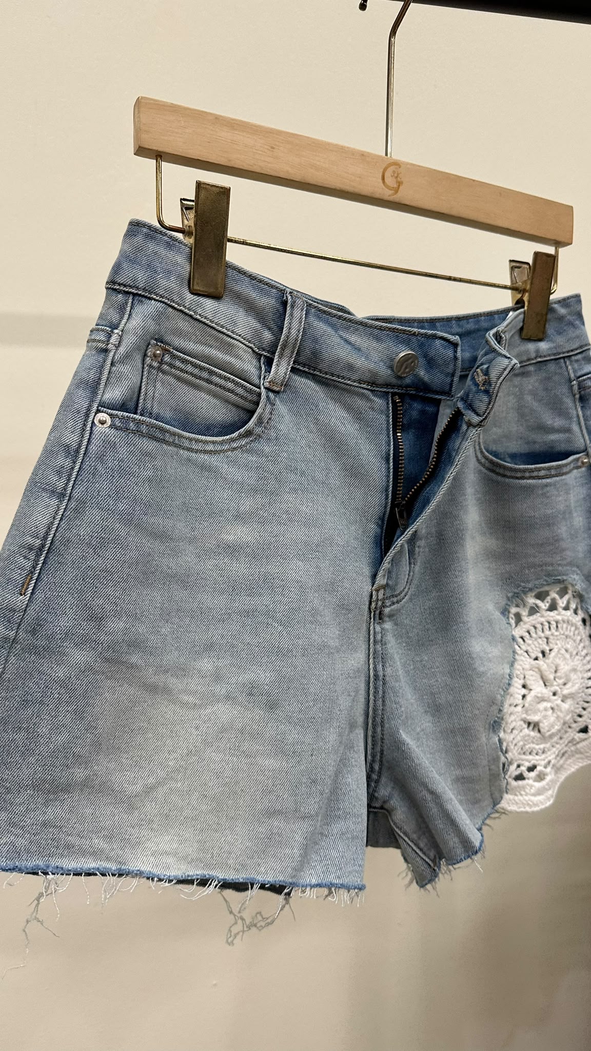 (D2419)Denim Shorts