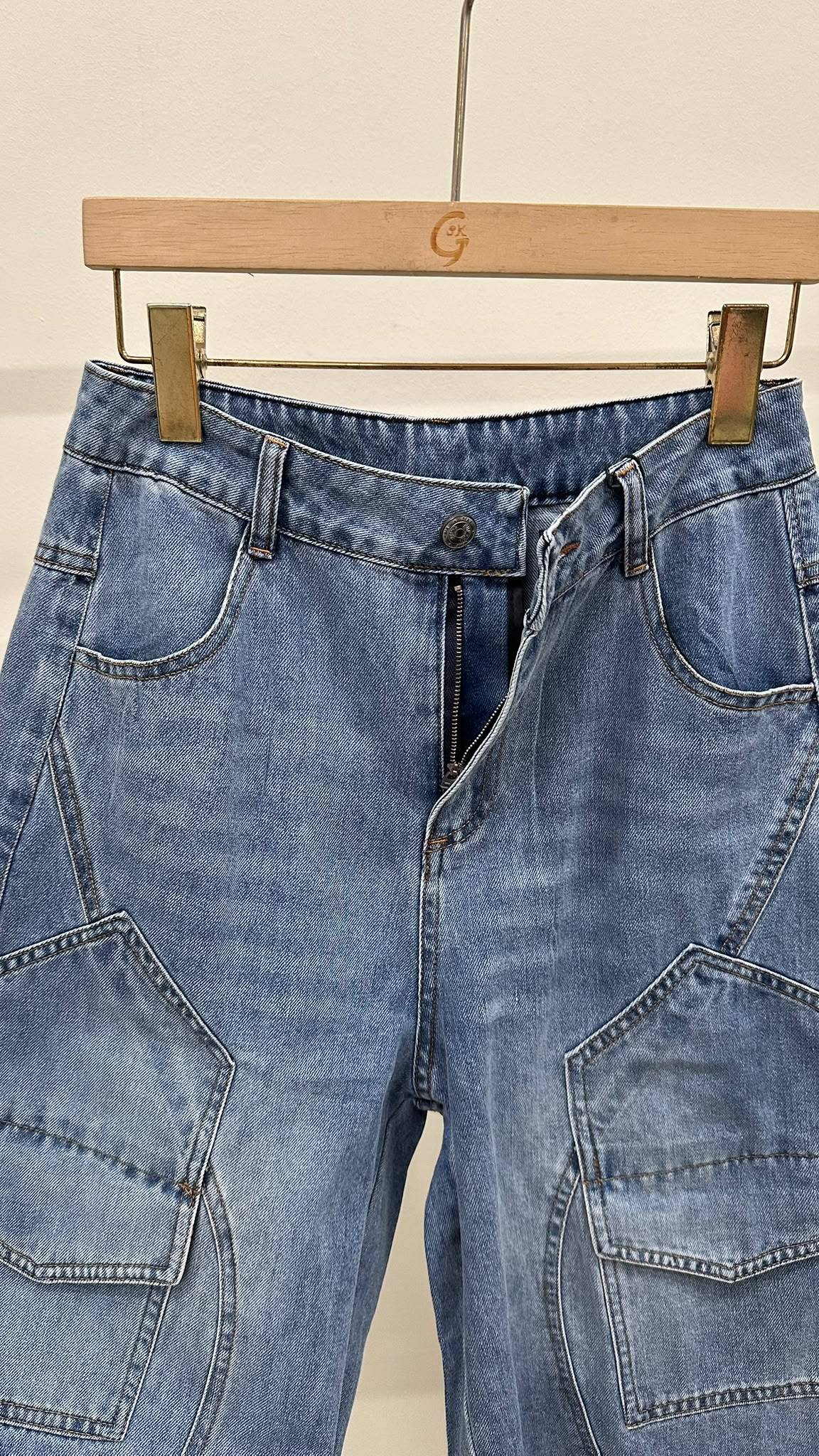 (D2422)Denim Pants