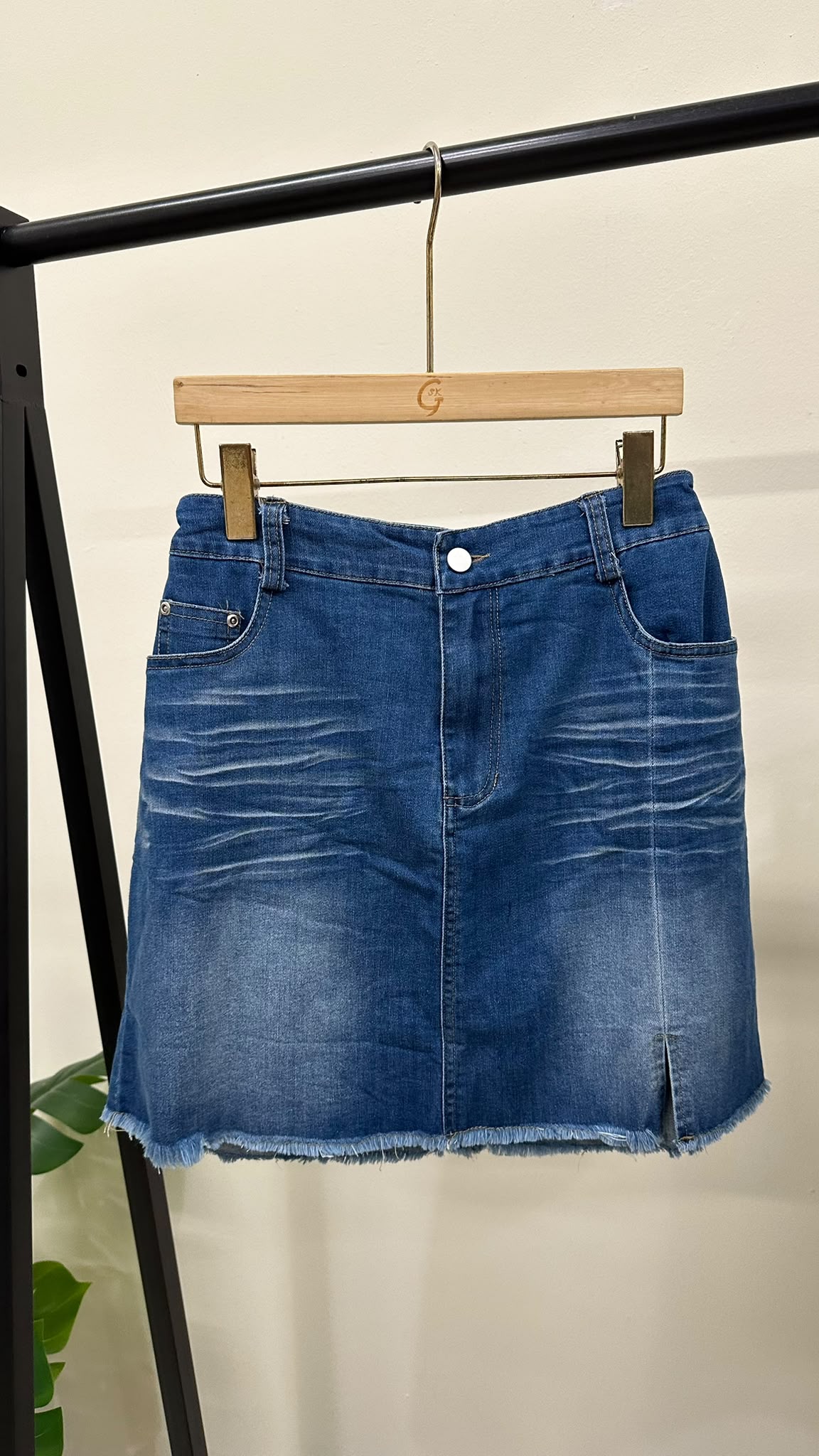 (D2438)Denim Skirt