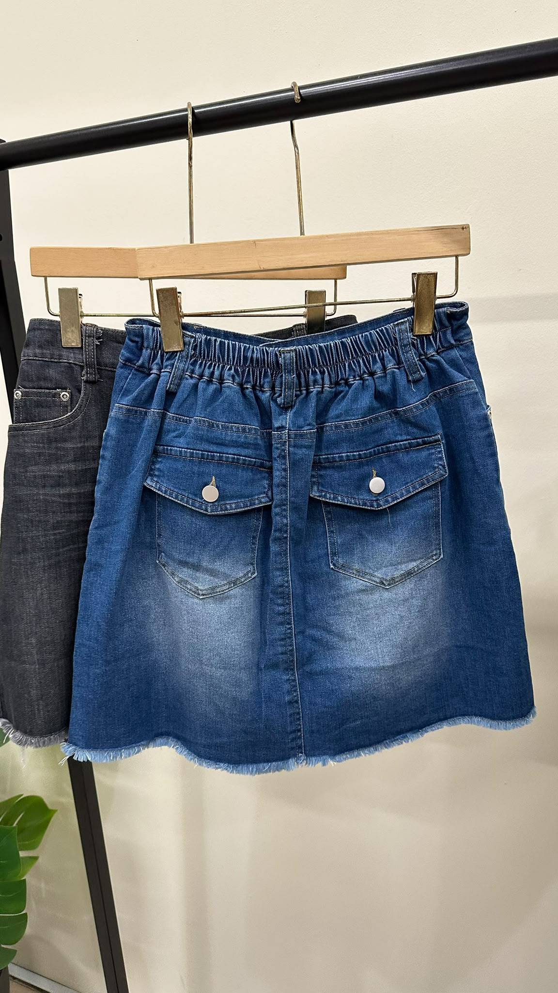 (D2438)Denim Skirt