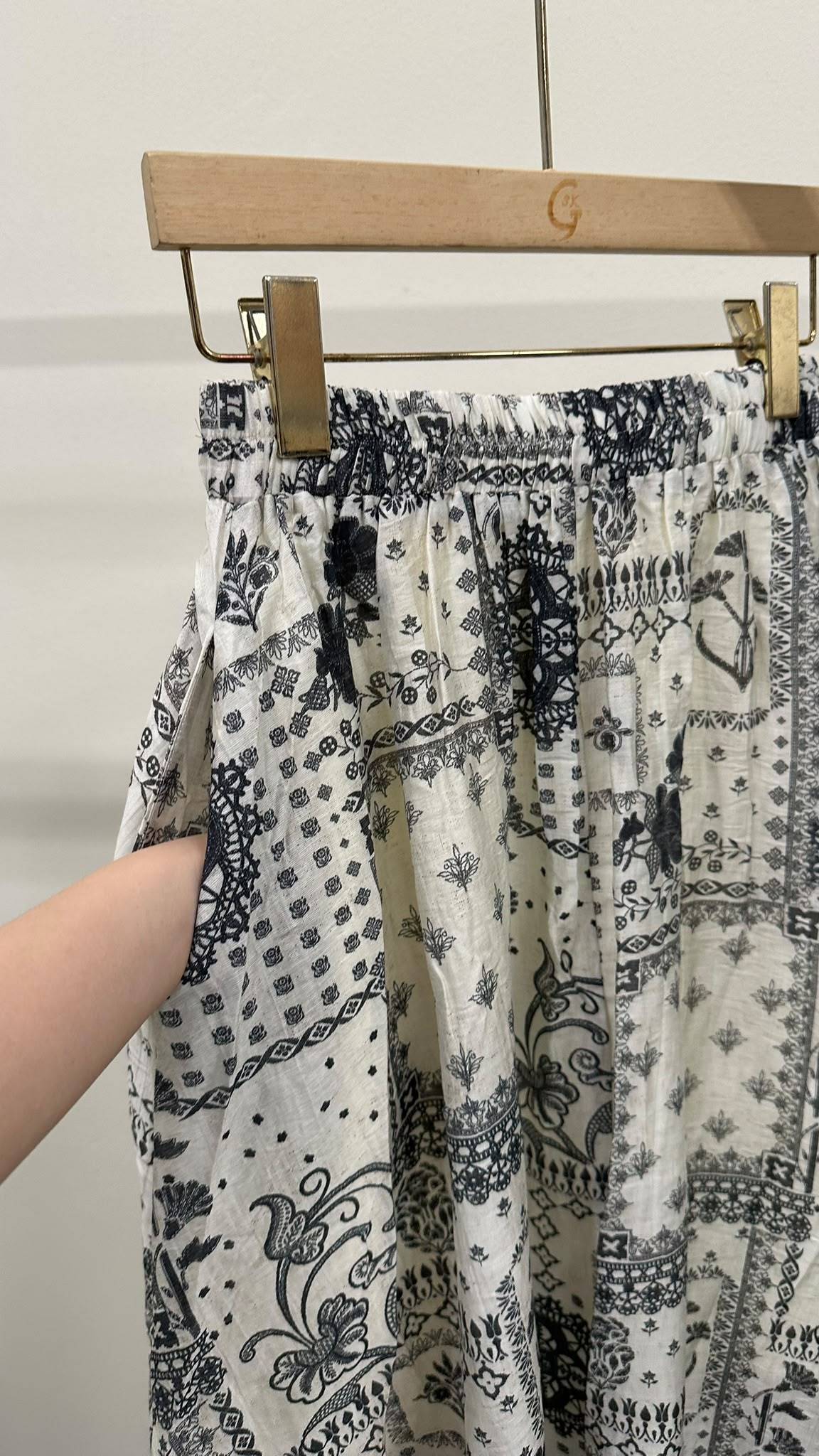 (D2457)Pattern Skirt