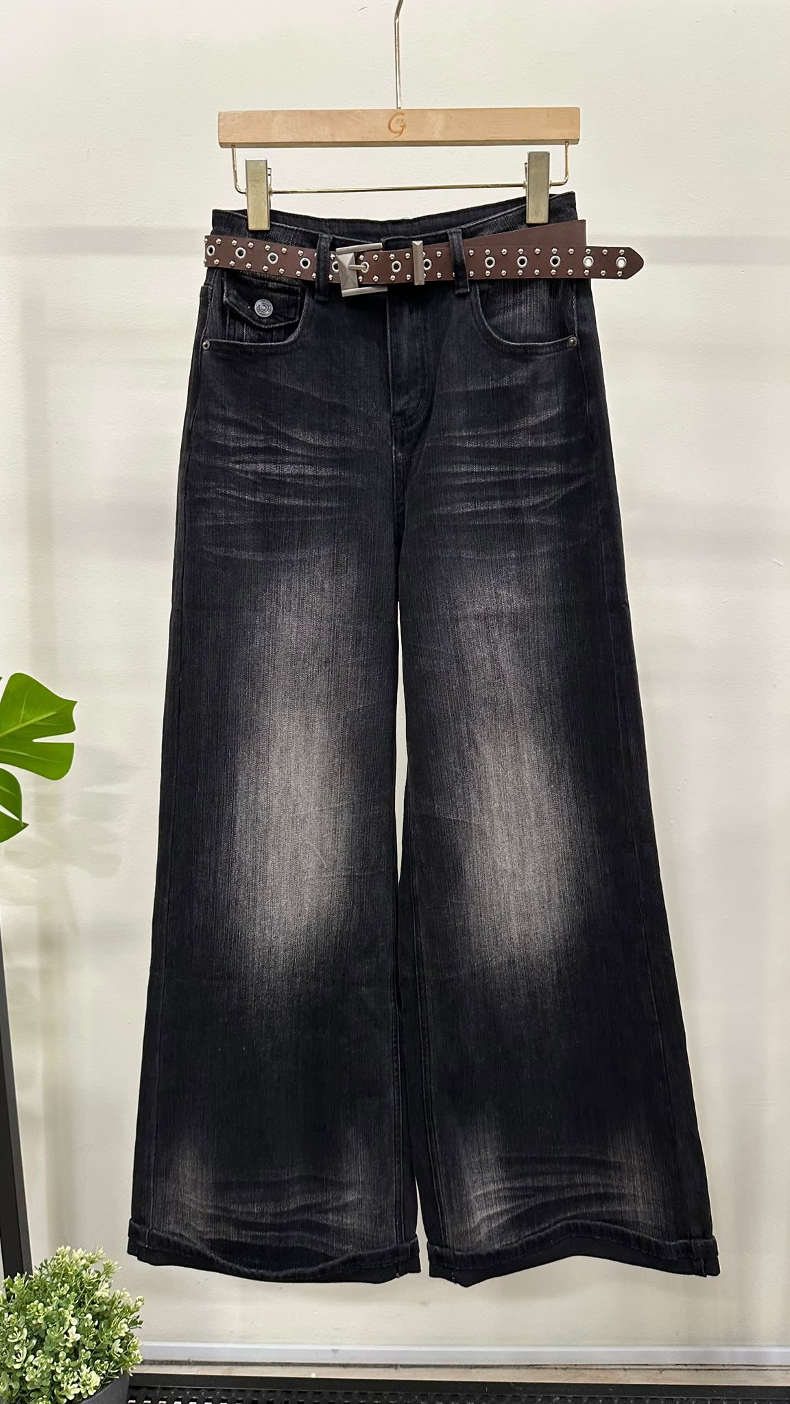 (D2508)Denim Pants