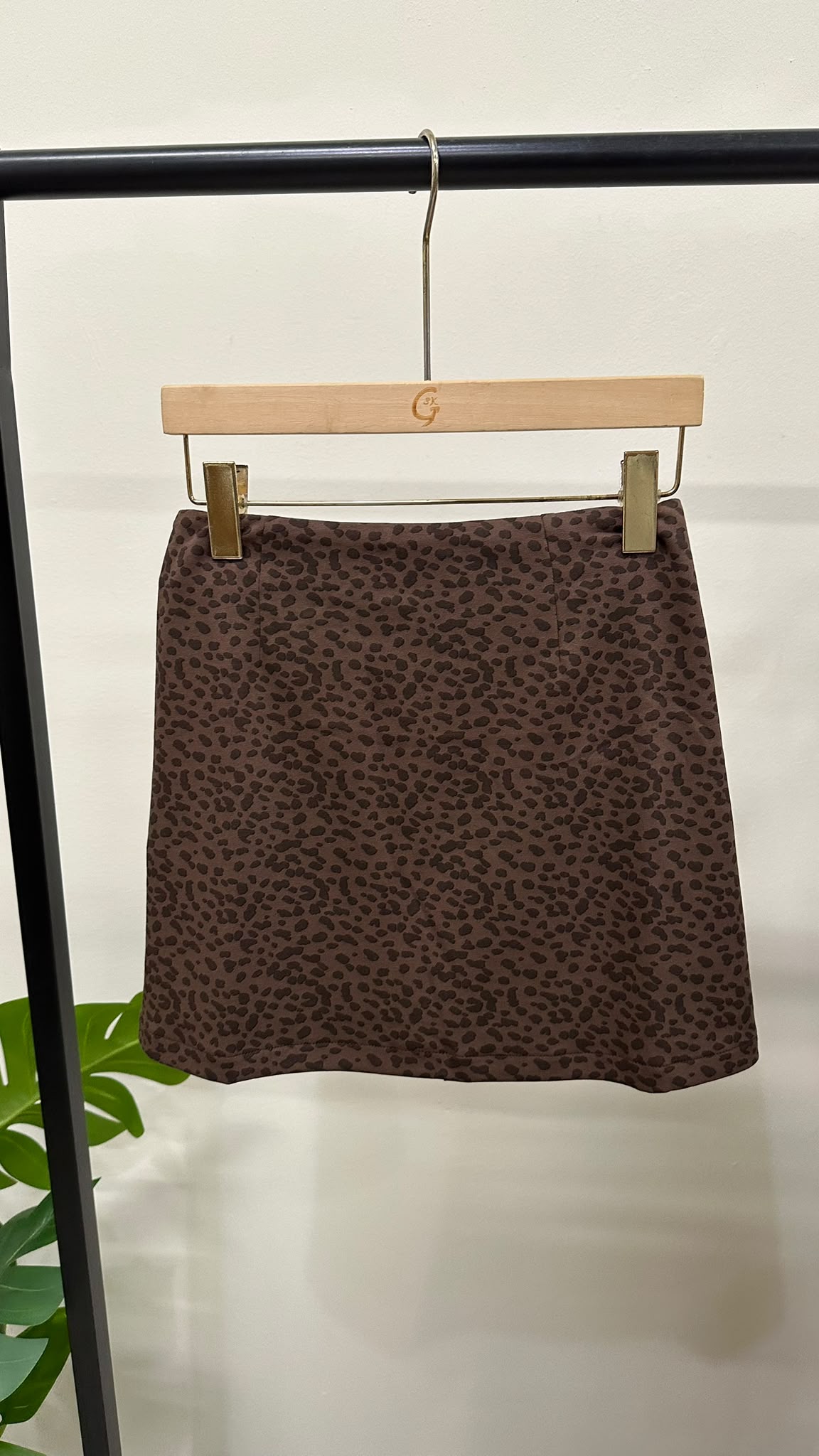 (D2509)Leopard Pattern Skirt