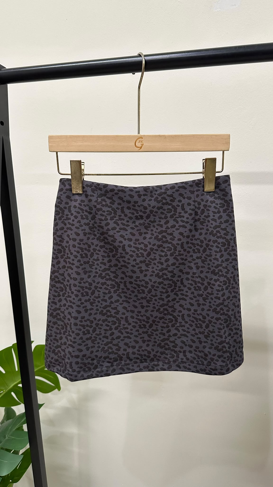 (D2509)Leopard Pattern Skirt