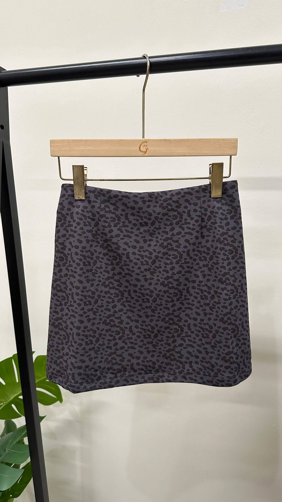 (D2509)Leopard Pattern Skirt