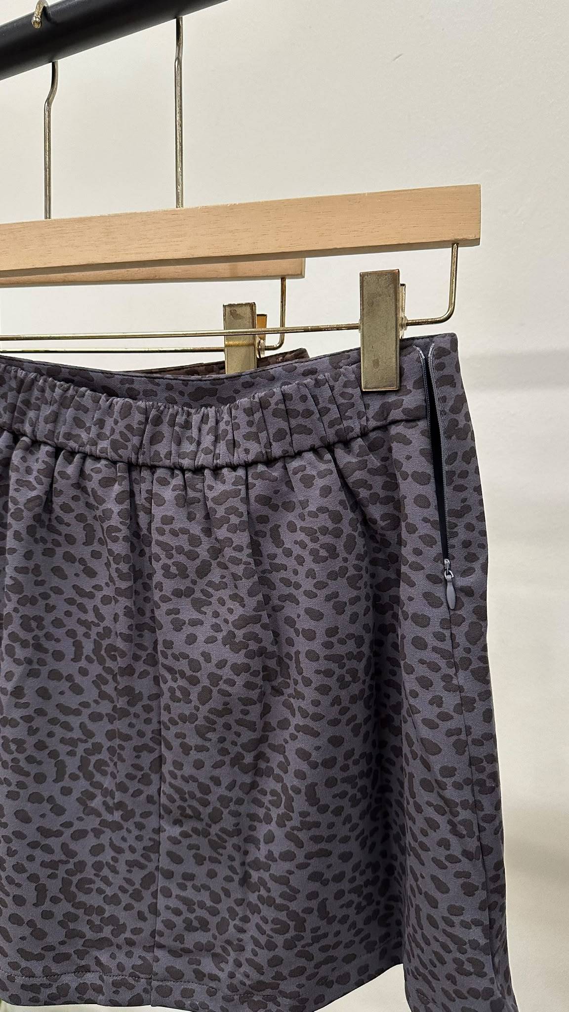 (D2509)Leopard Pattern Skirt