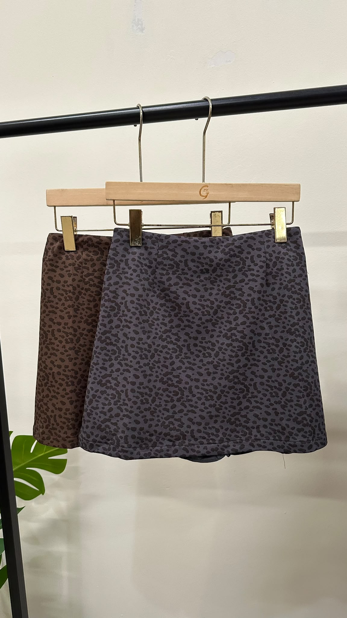 (D2509)Leopard Pattern Skirt