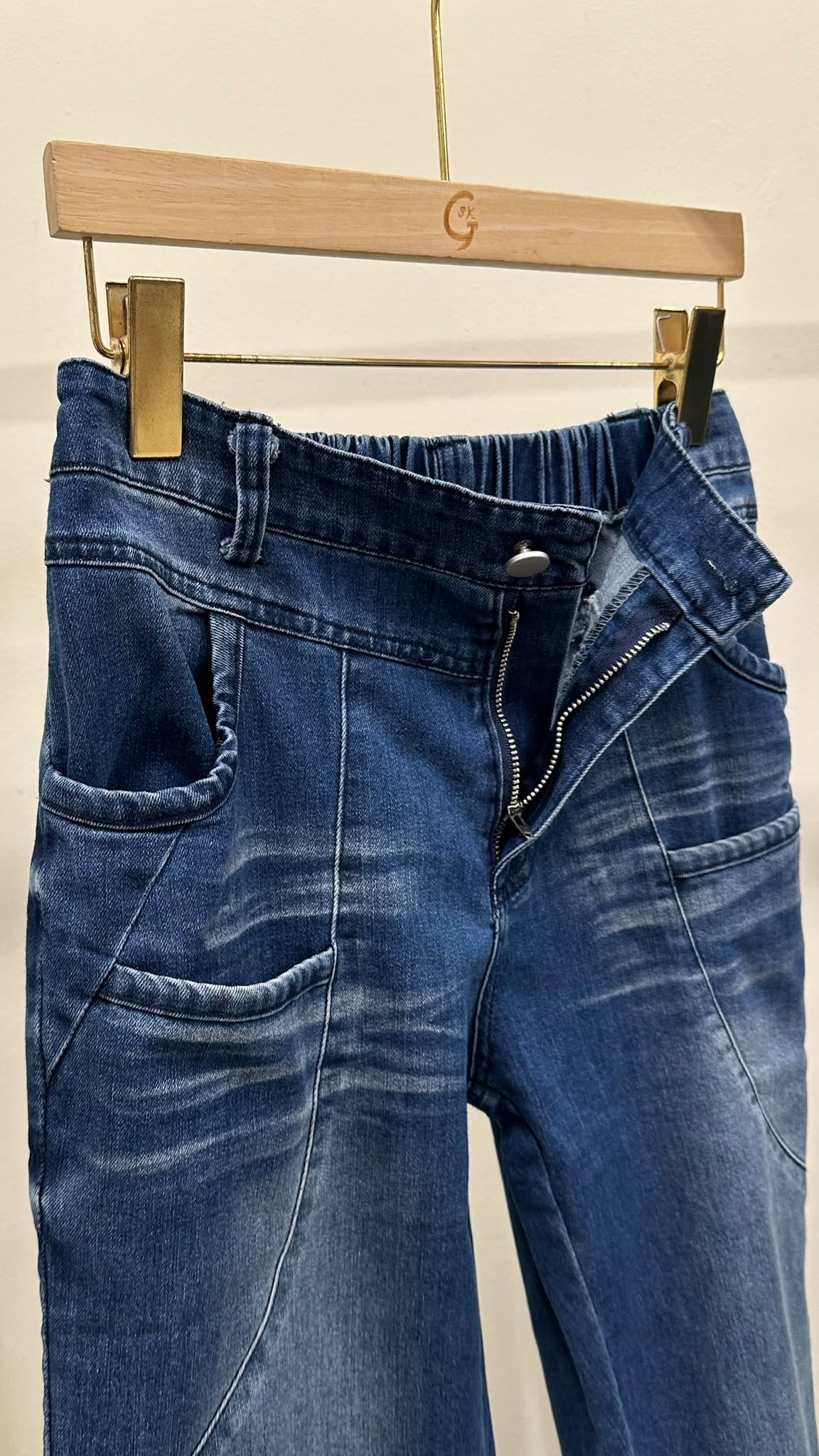 (D2529)Denim Pants