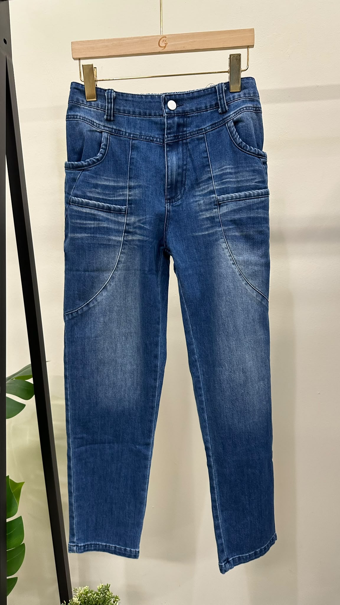 (D2529)Denim Pants
