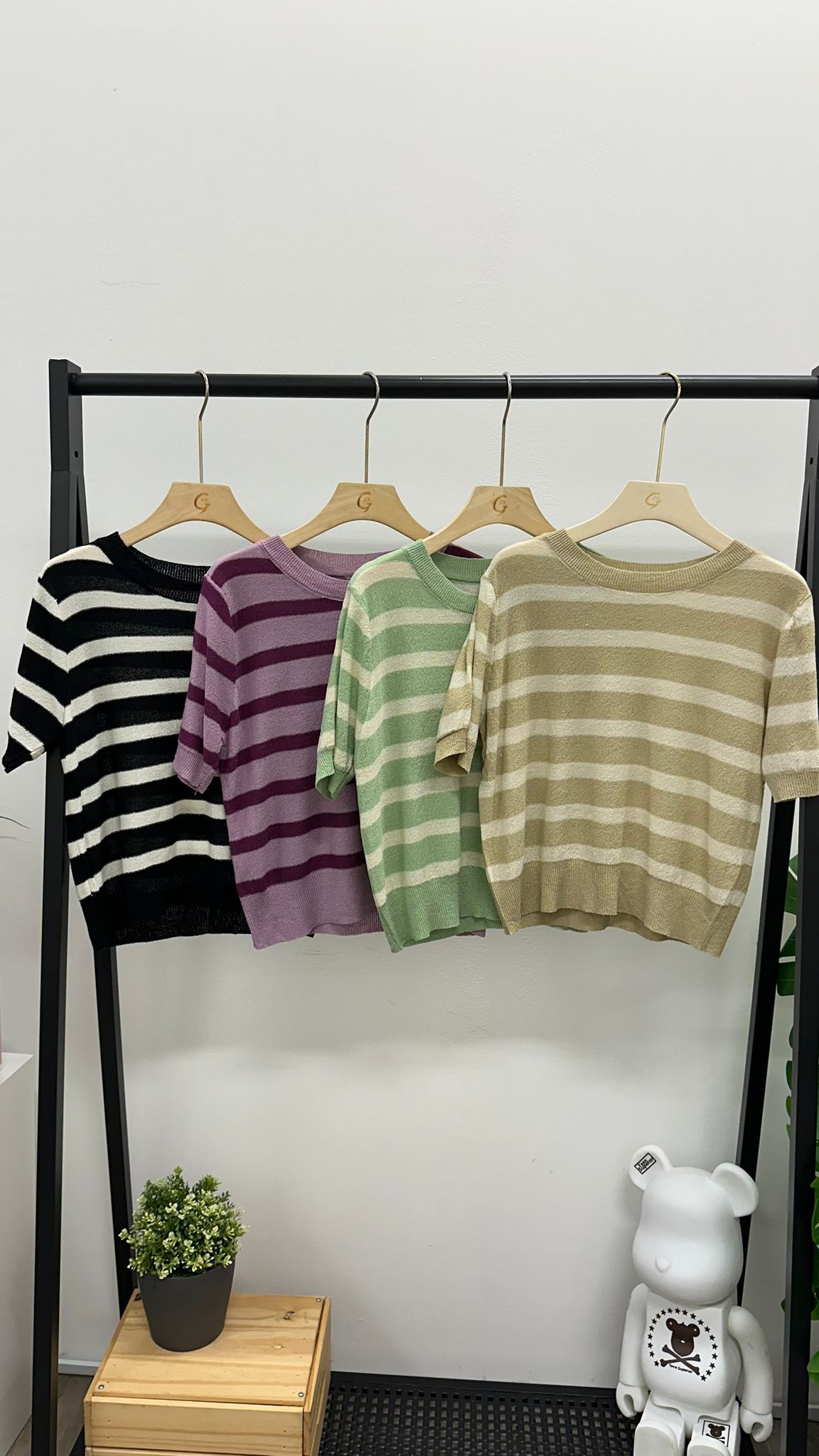 (D3246)Striped Top