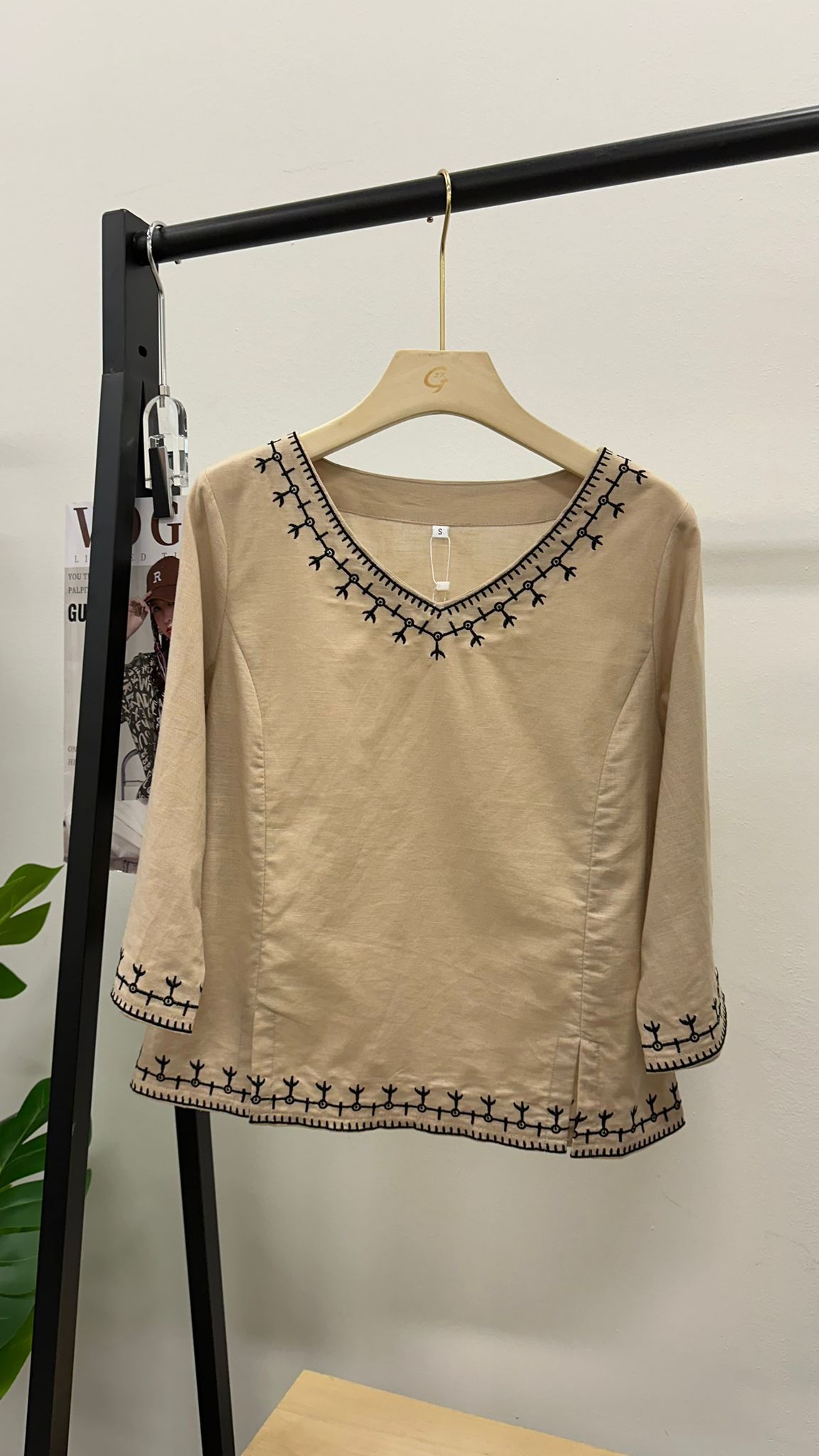 (D3431)Linen Top