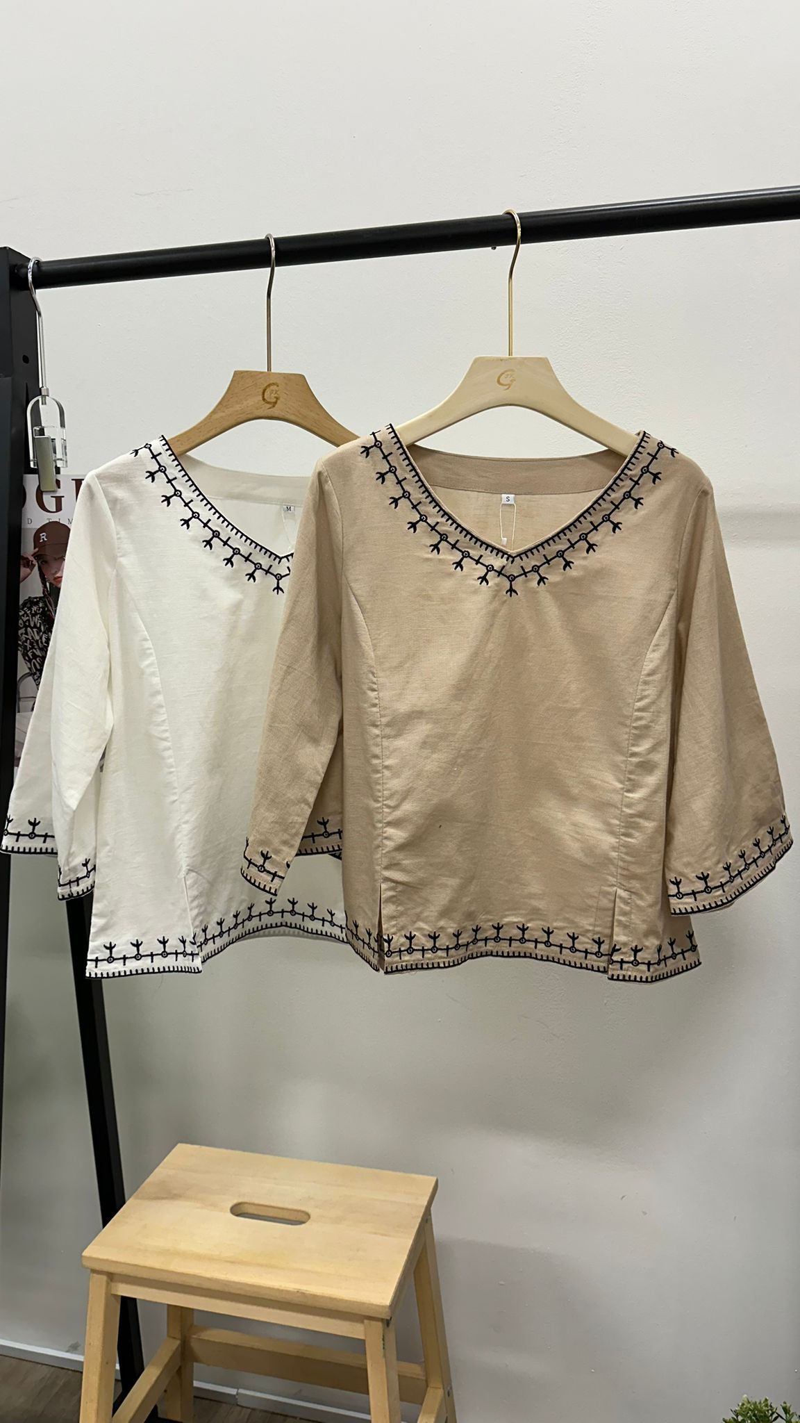 (D3431)Linen Top