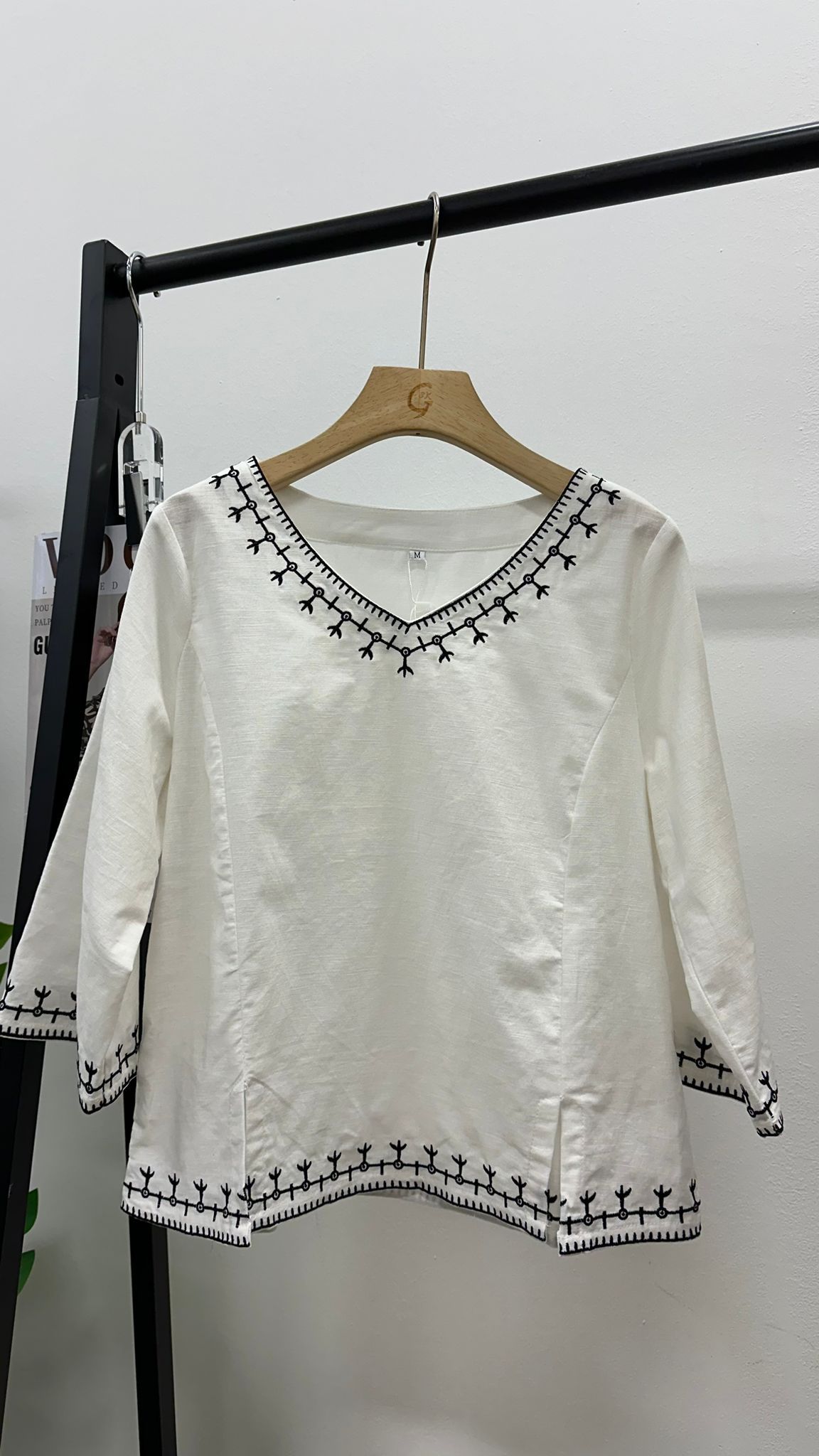(D3431)Linen Top