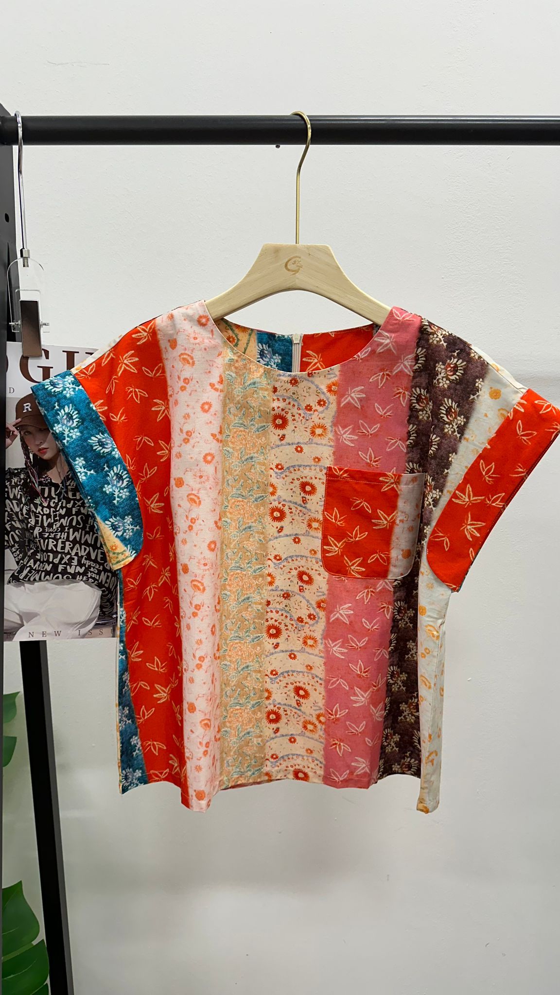 (D3537)Pattern Top