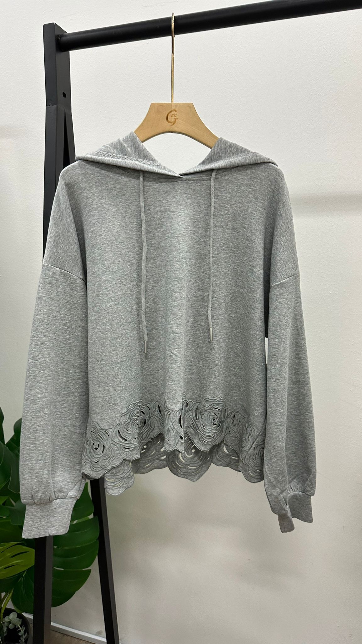 (D3562)Hoodie Top