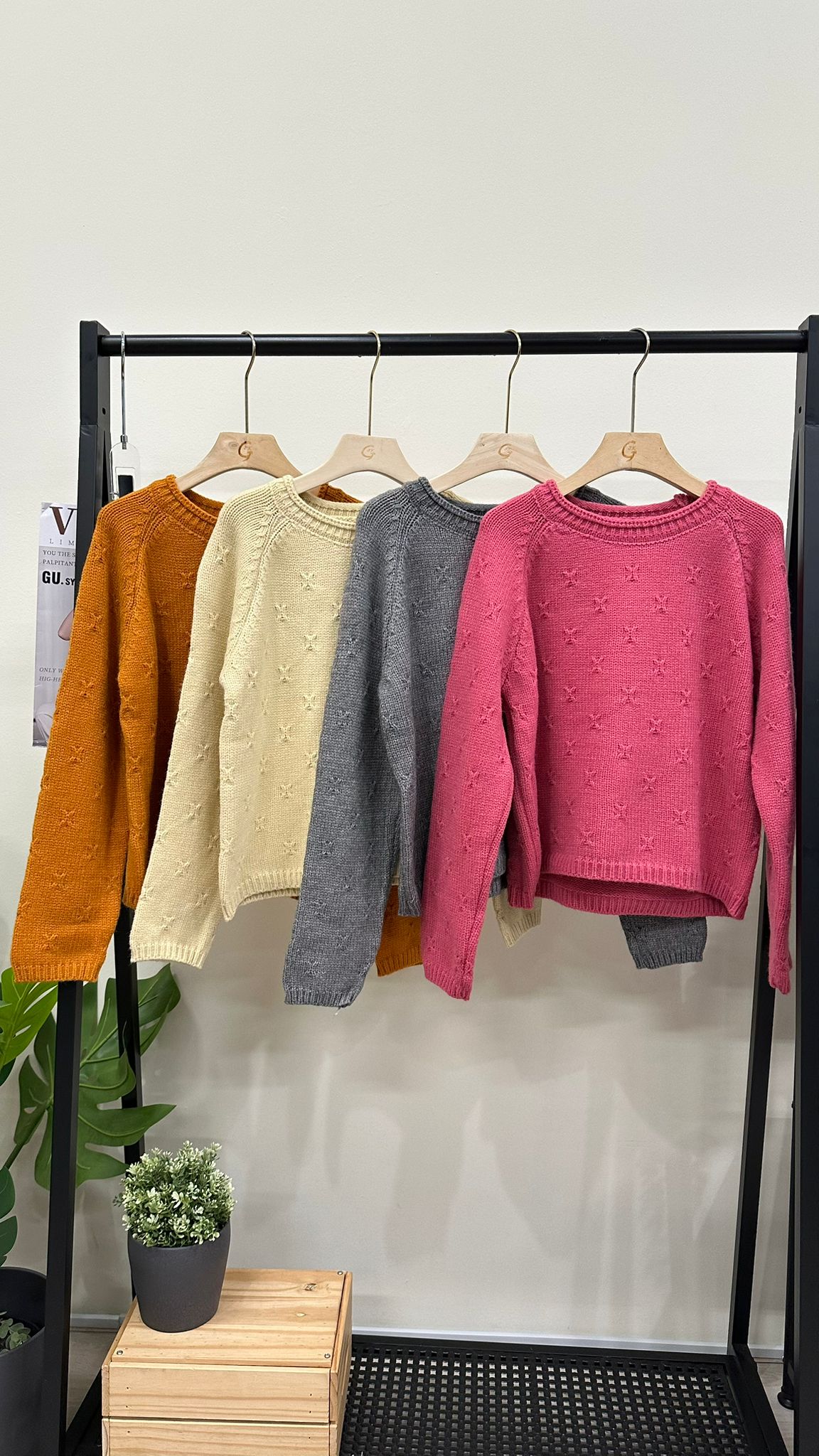 (D3586)Knitted Top
