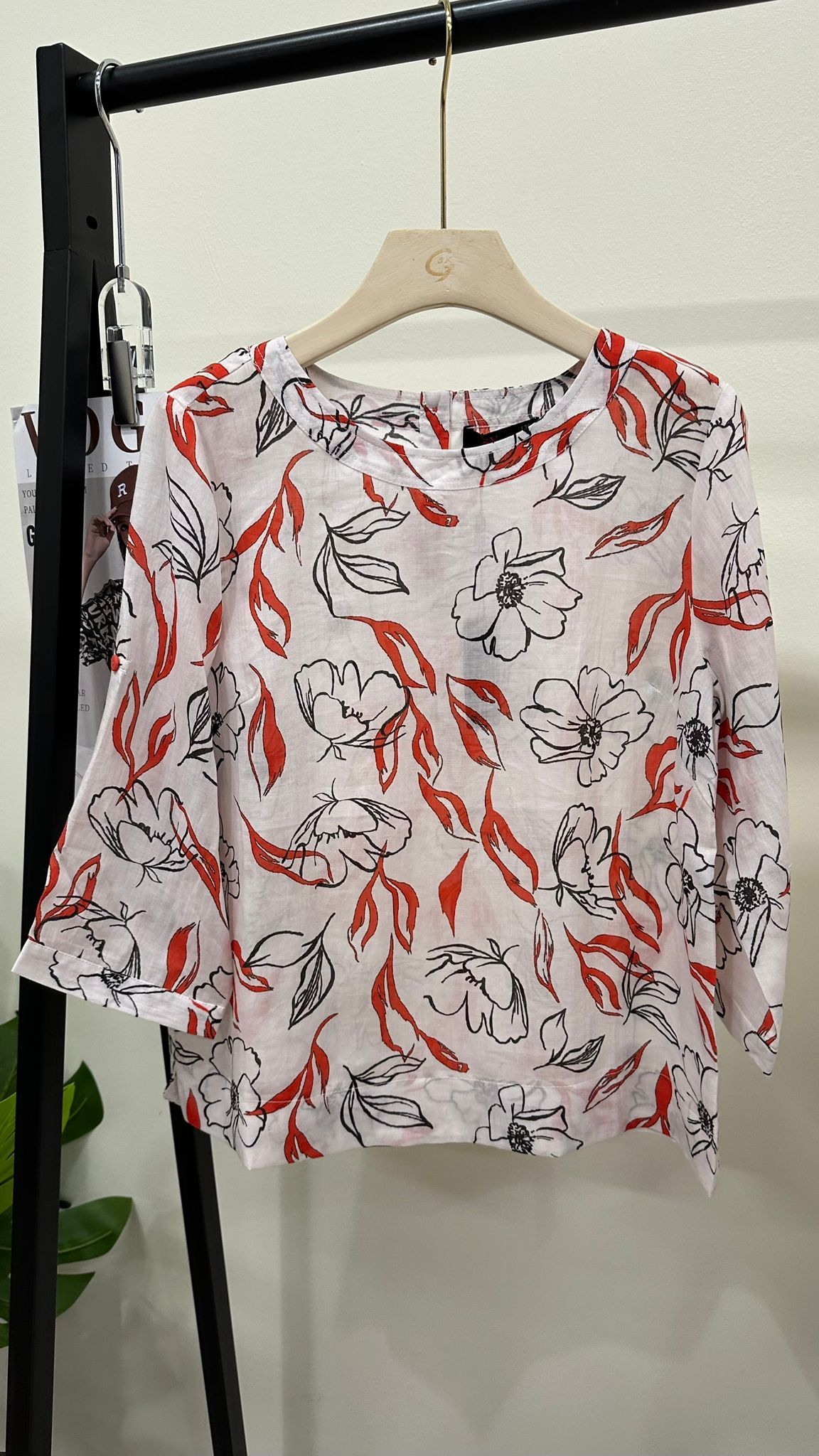 (D3623)Linen Top