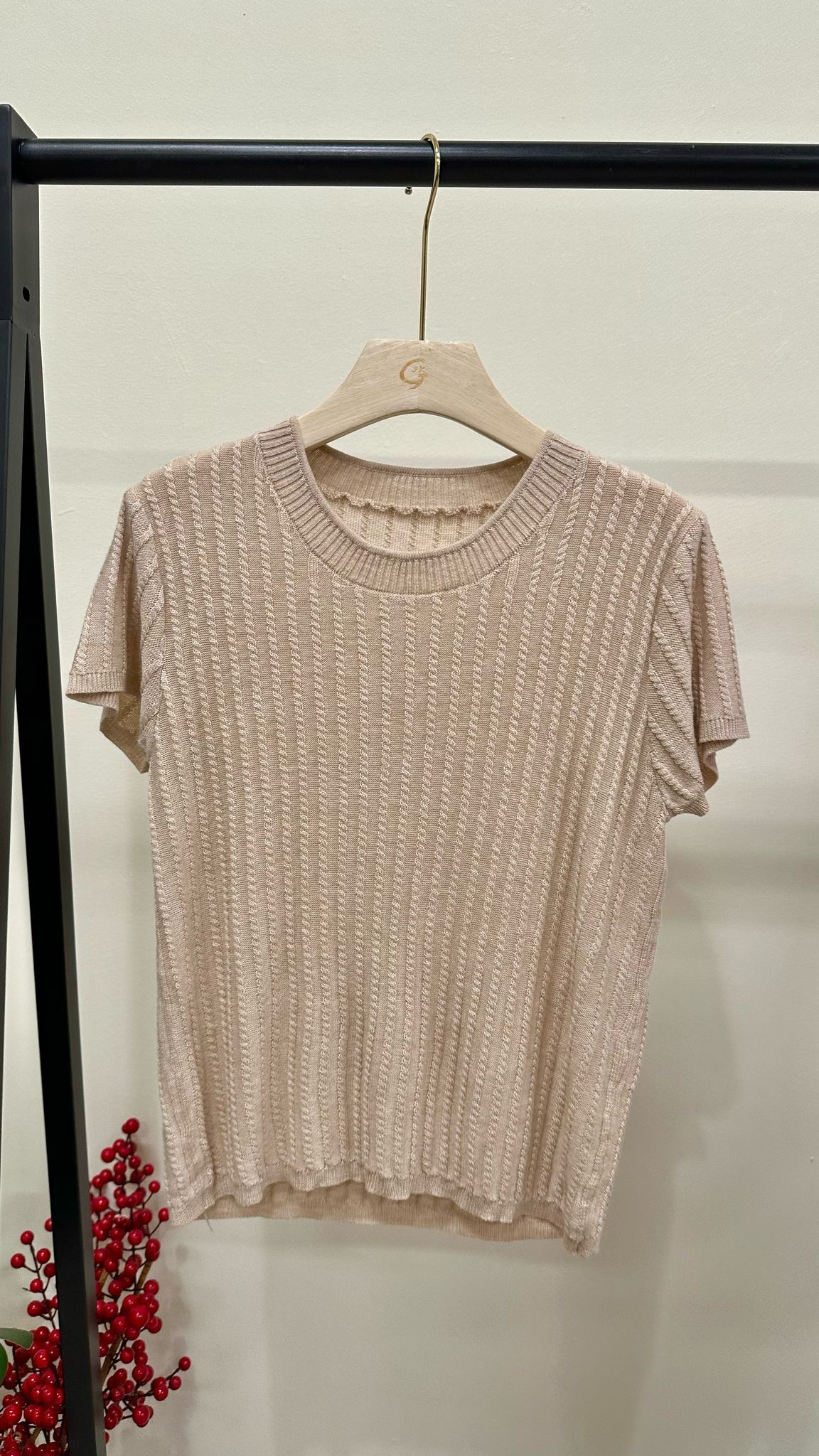 (D3667)Knitted Top