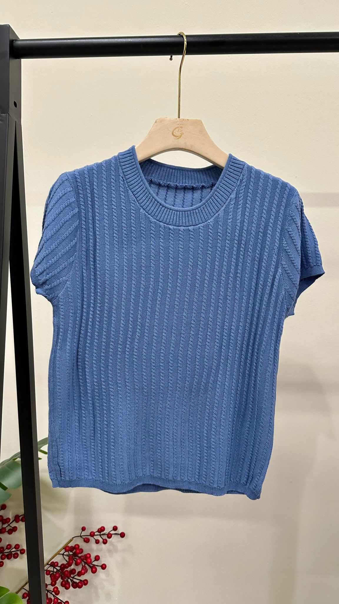 (D3667)Knitted Top
