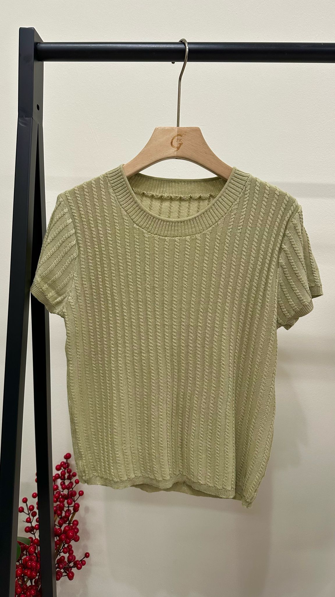 (D3667)Knitted Top