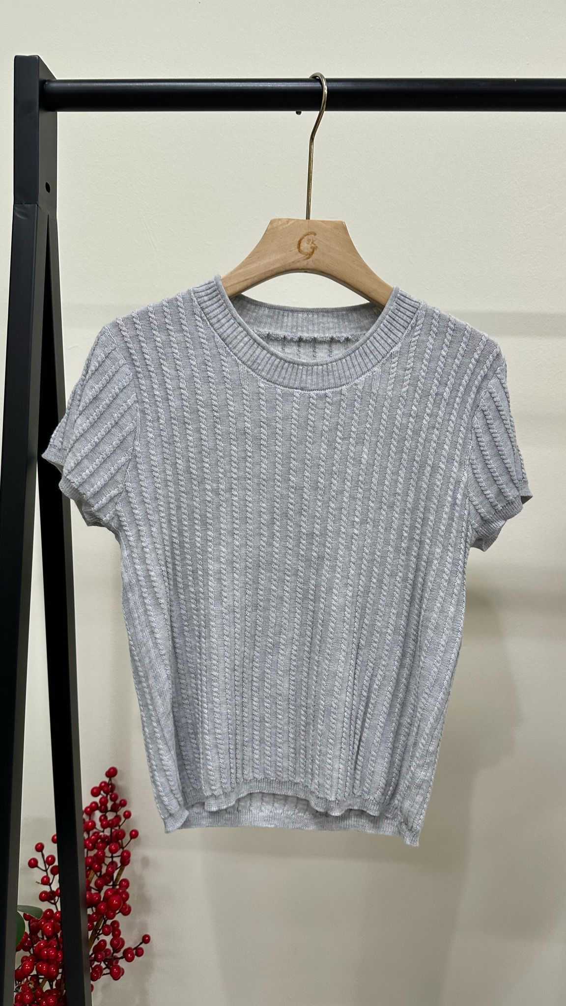 (D3667)Knitted Top
