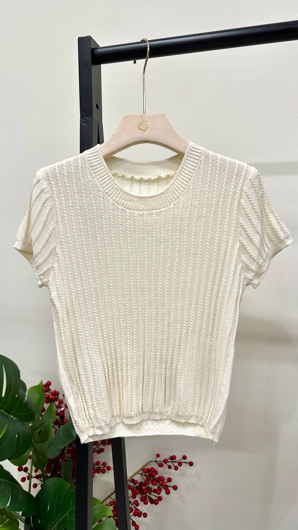 (D3667)Knitted Top