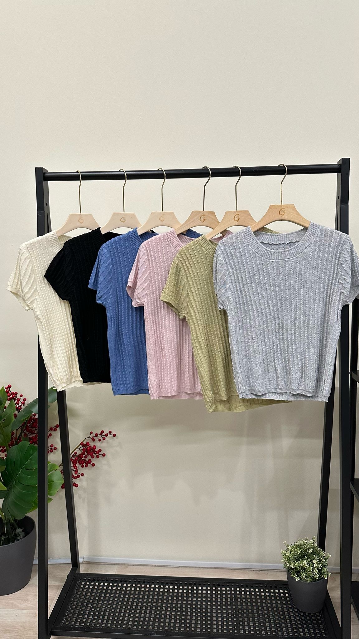 (D3667)Knitted Top