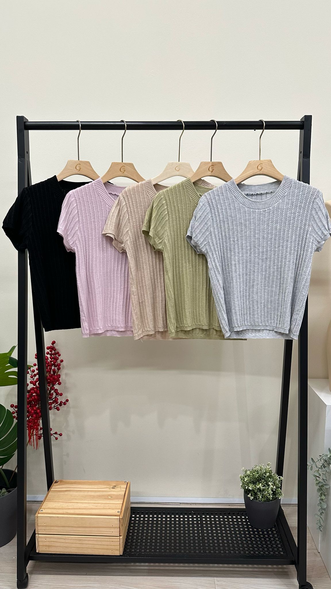 (D3667)Knitted Top