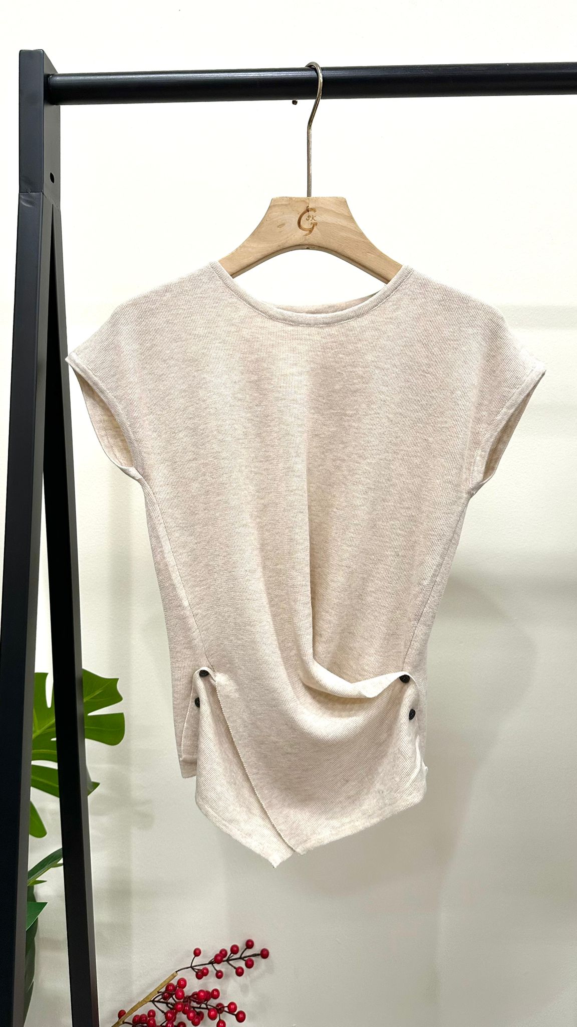 (D3727)Knitted Top