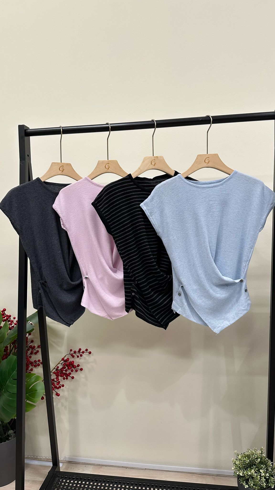 (D3727)Knitted Top
