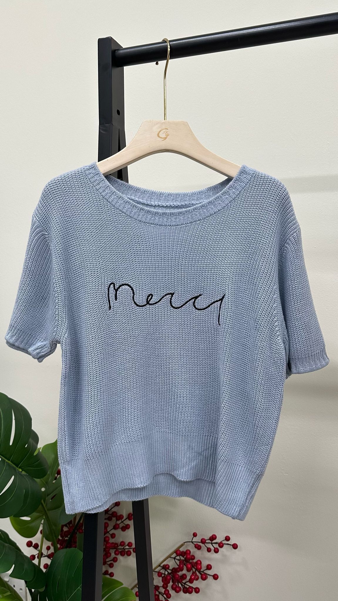 (D3728)Knitted Top
