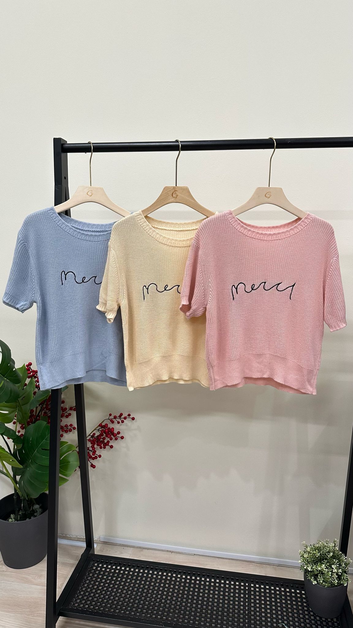 (D3728)Knitted Top