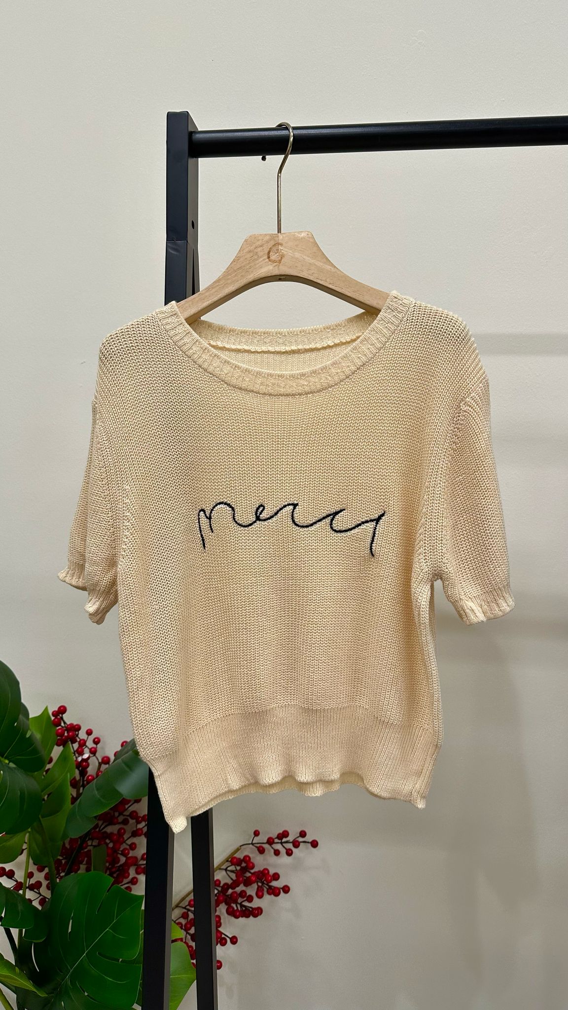 (D3728)Knitted Top