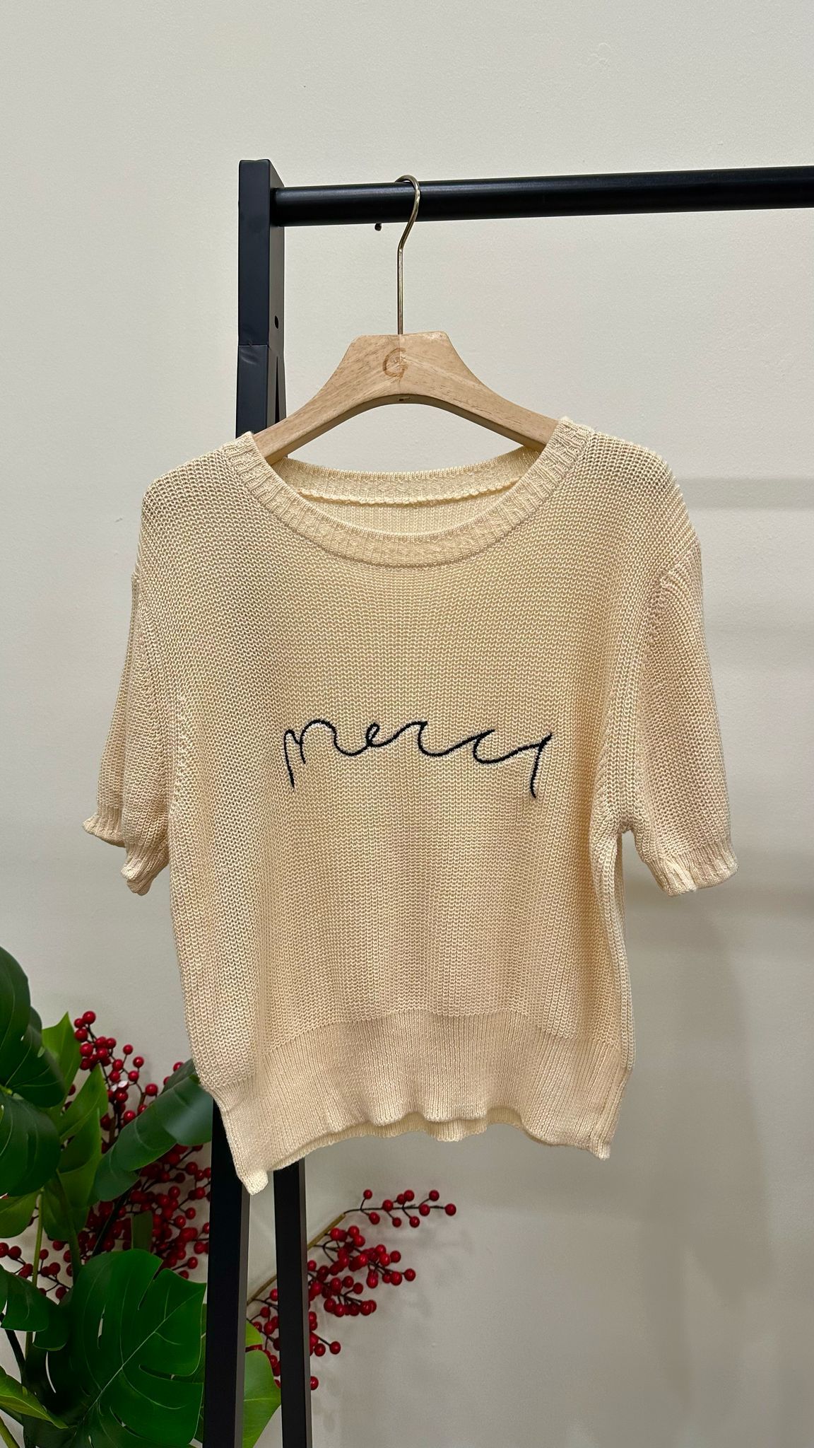 (D3728)Knitted Top