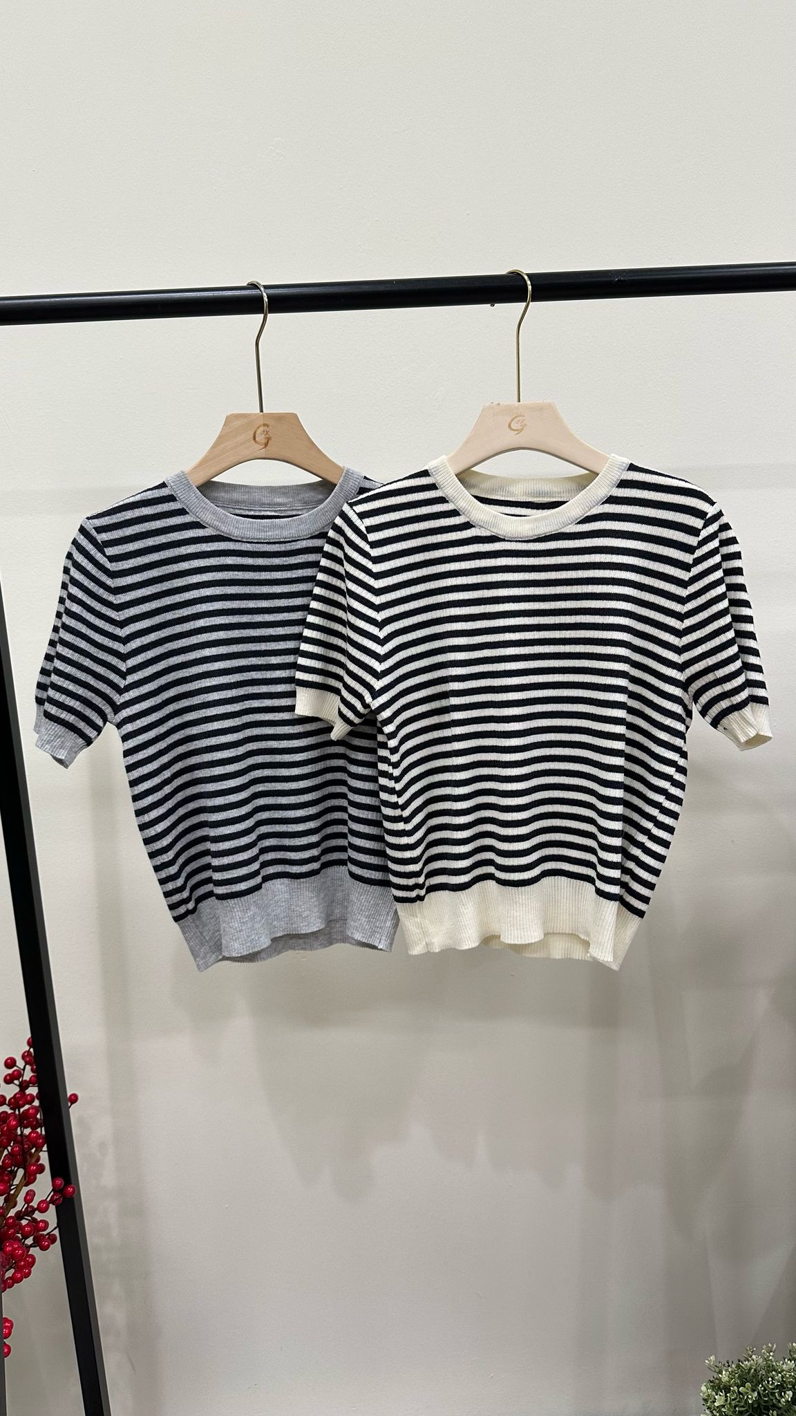 (D3743)Striped Top