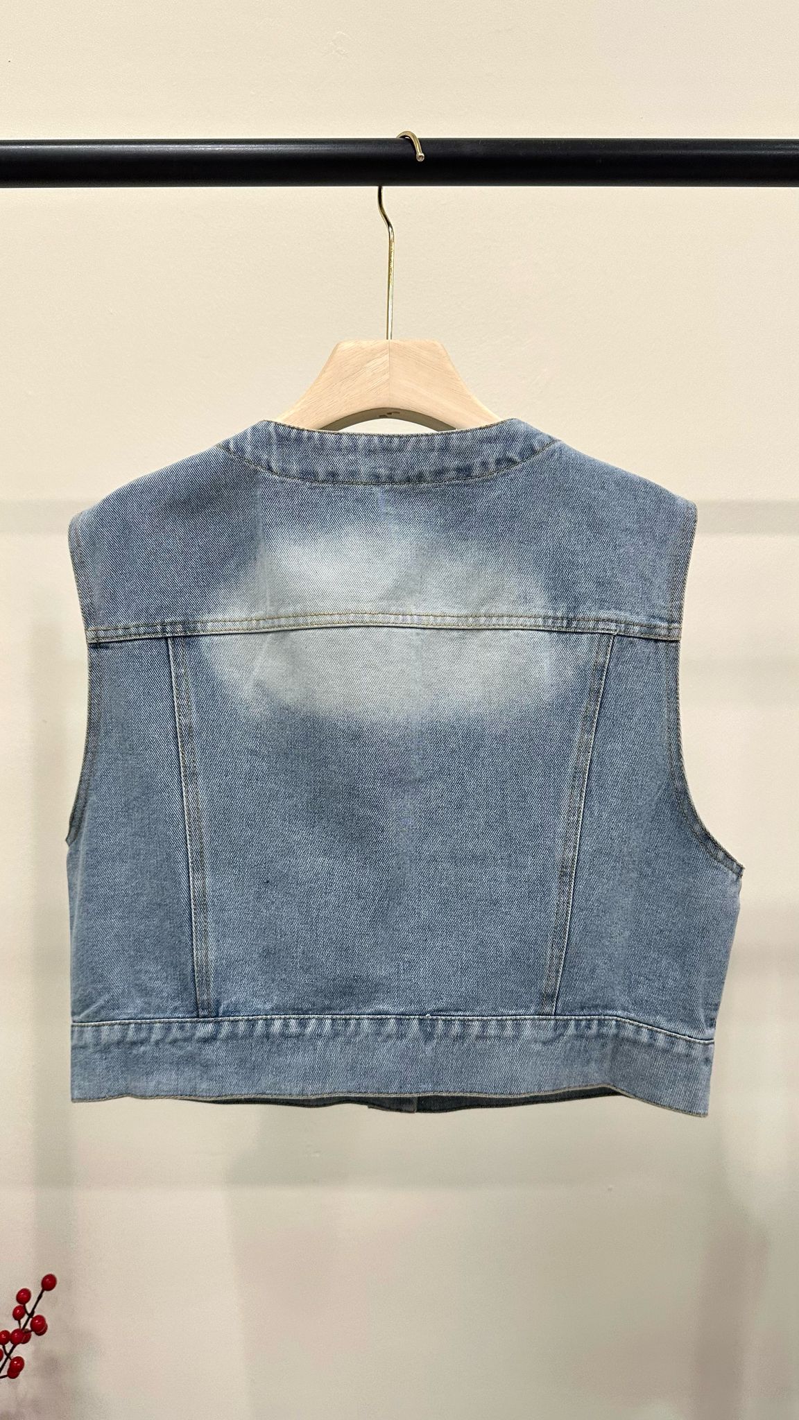 (D3756)Denim Top