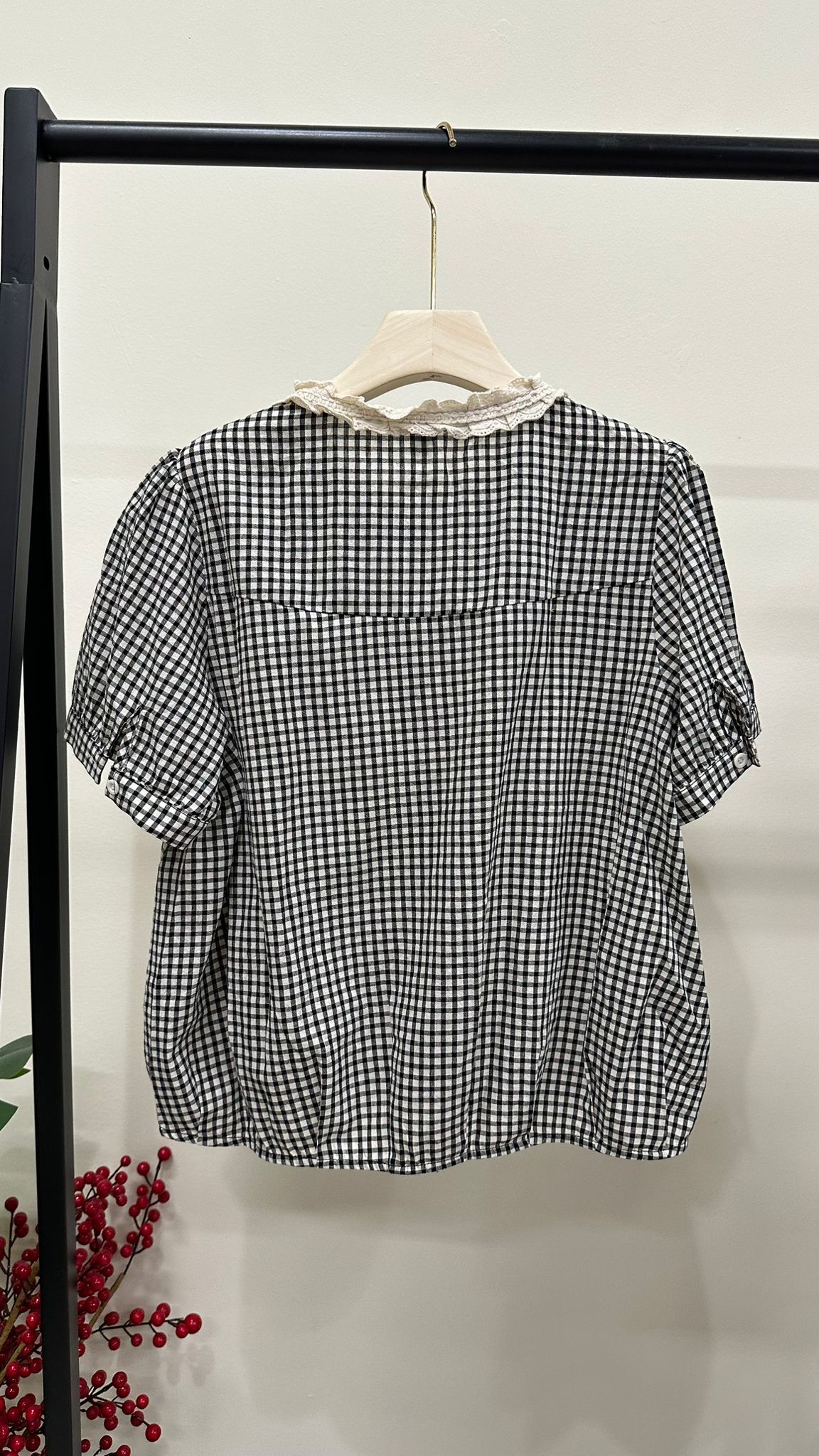 (D3792)Checkered Top