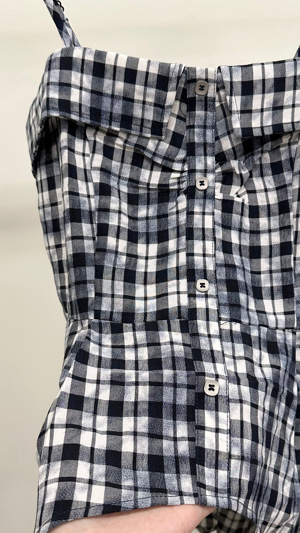 (D3830)Checkered Top