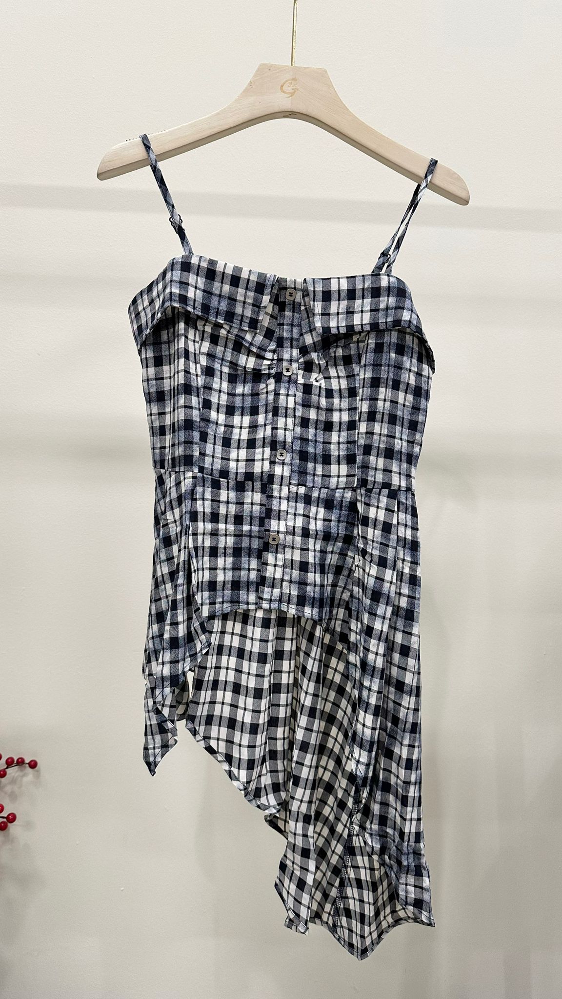 (D3830)Checkered Top