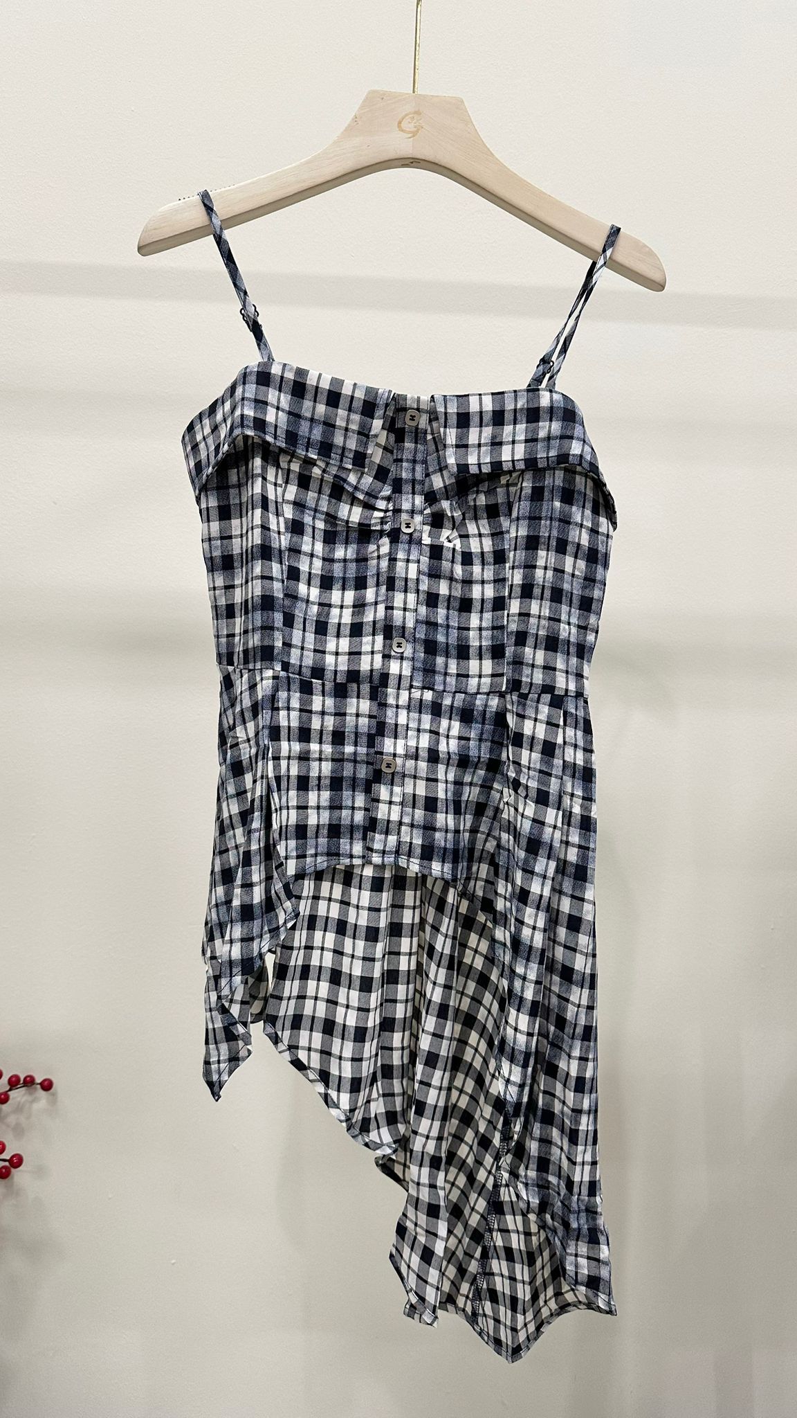 (D3830)Checkered Top