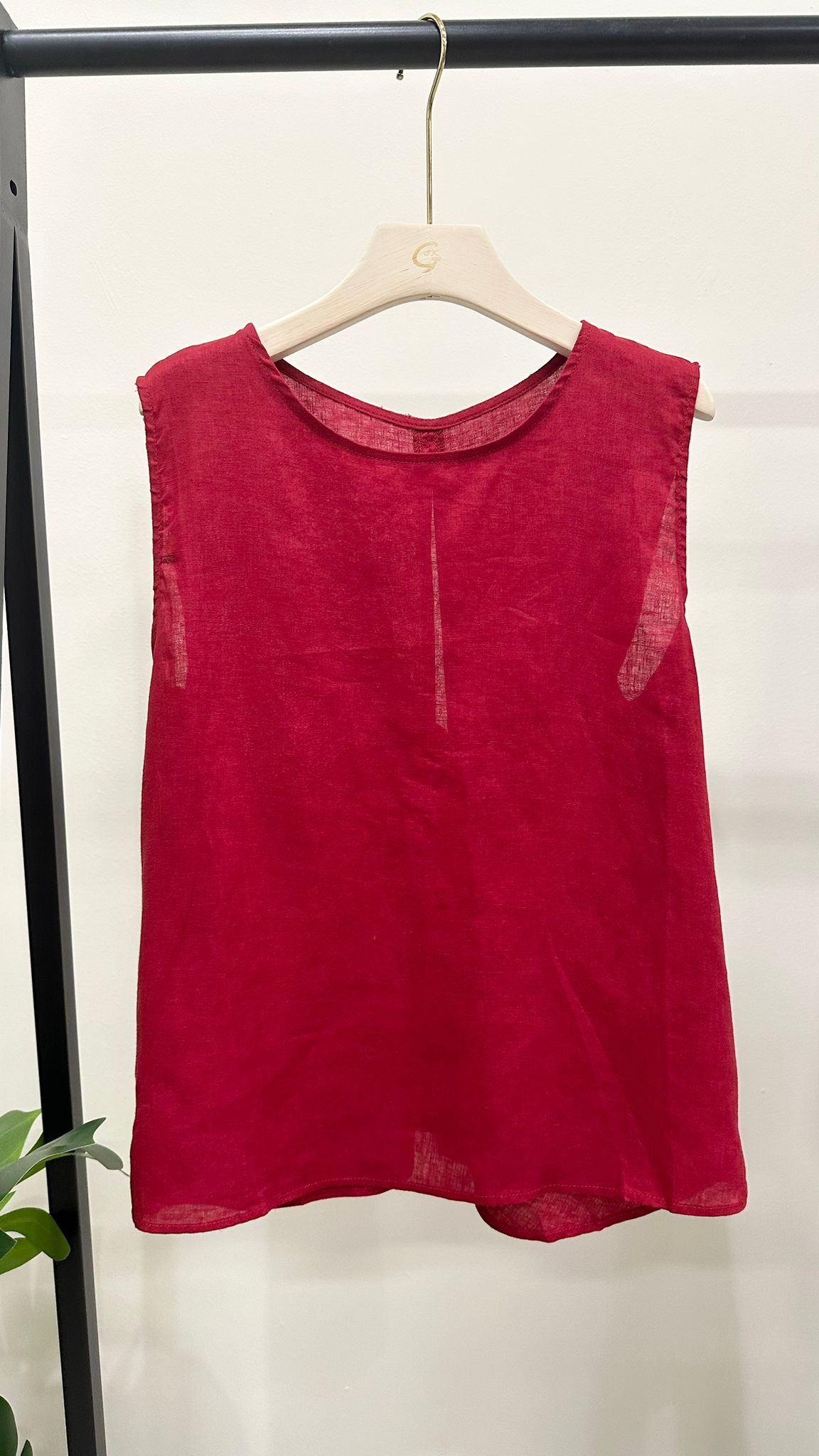 (D3876)Linen Top