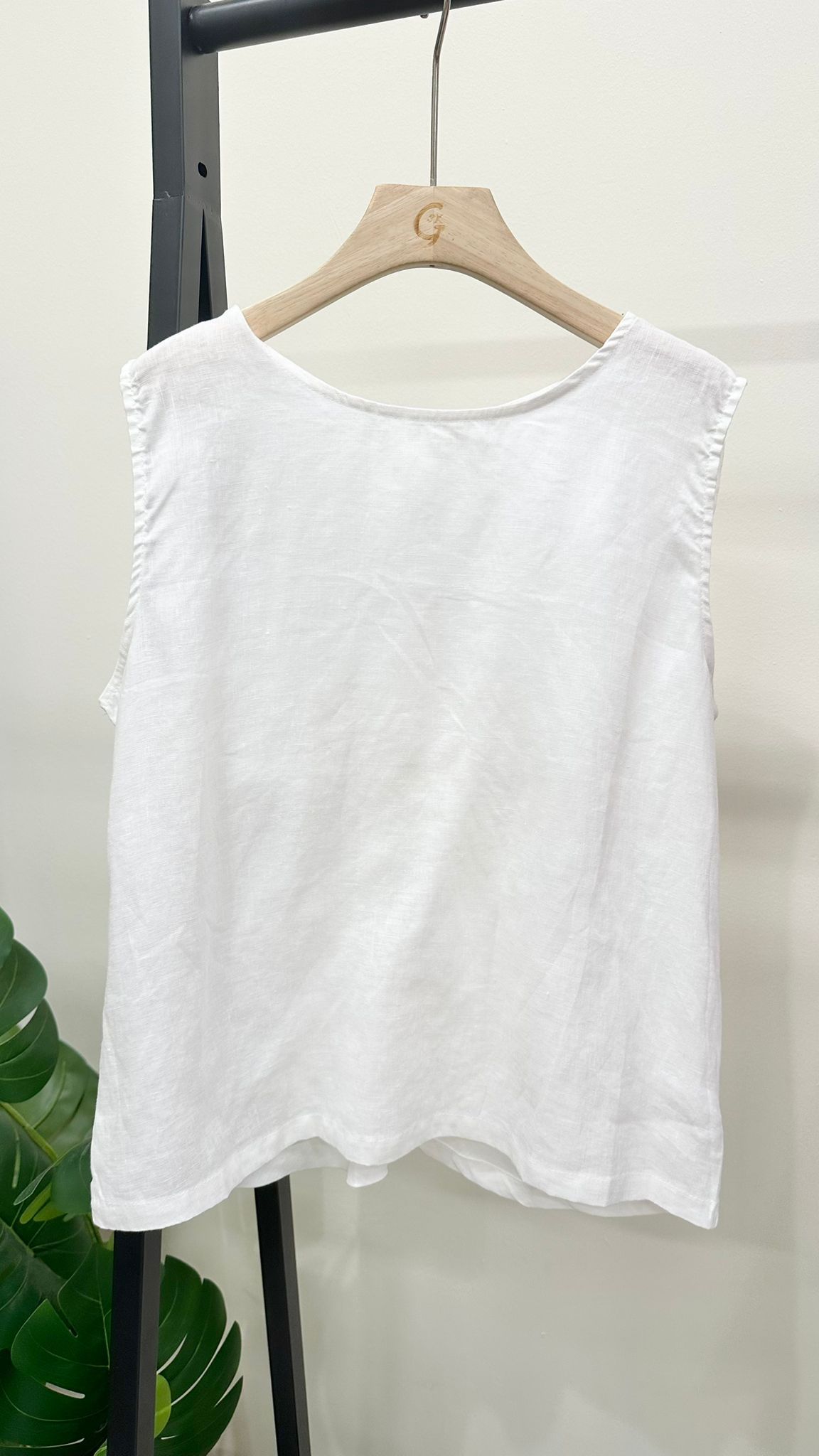 (D3876)Linen Top