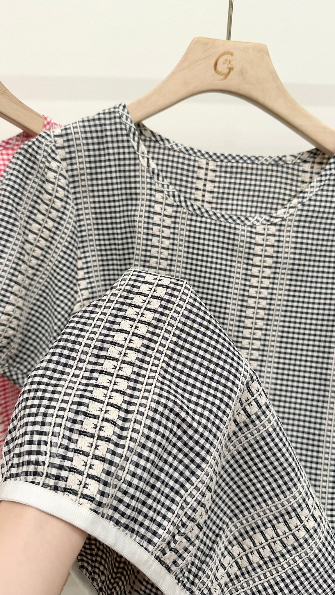 (D3880)Checkered Top