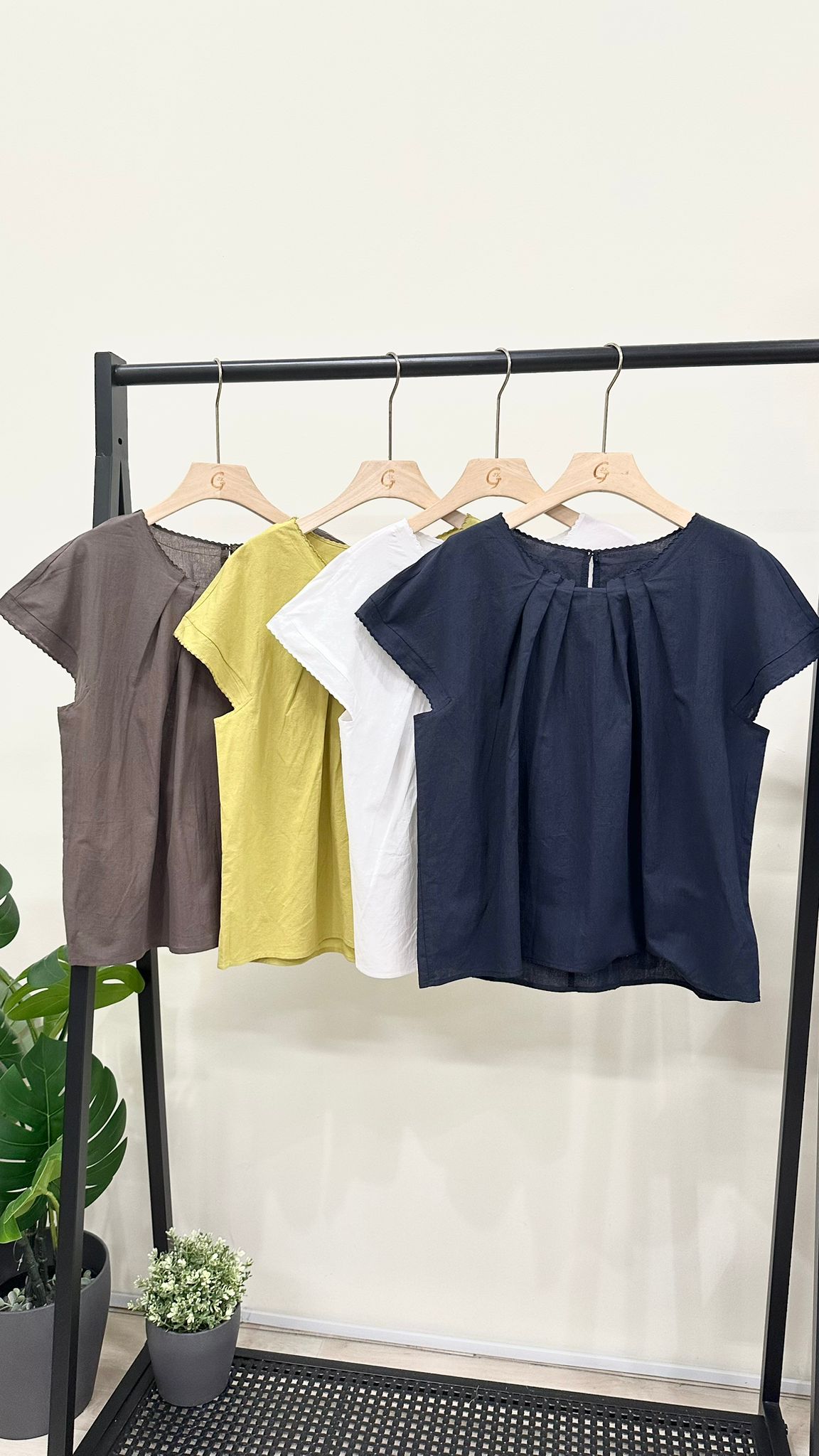 (D3882)Linen Top