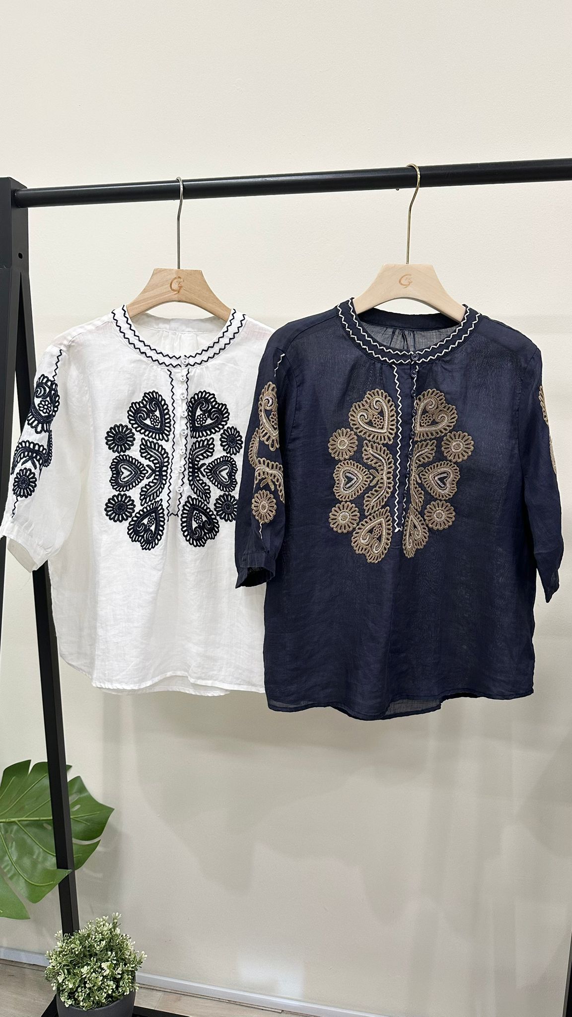 (D3894)Linen Top