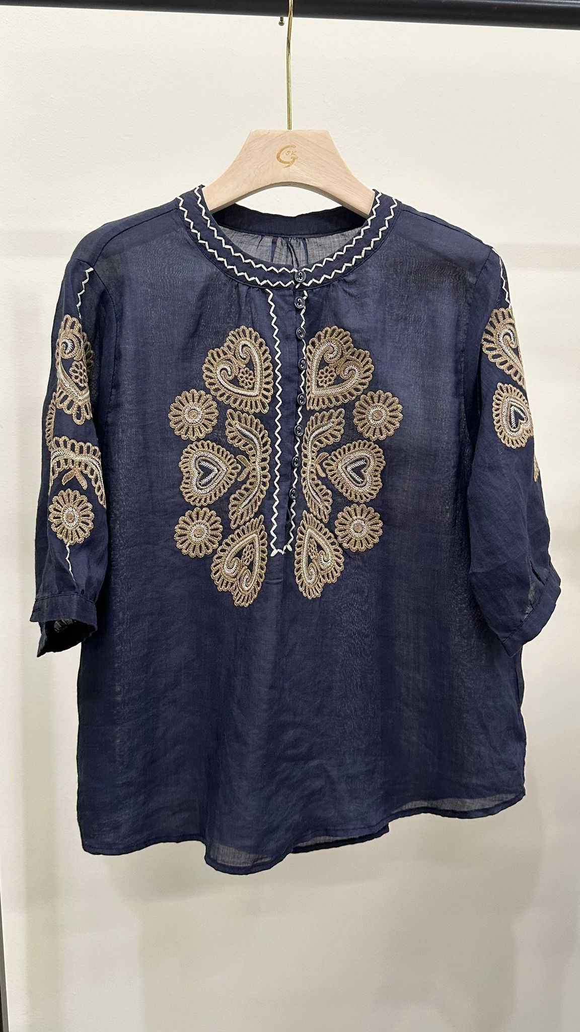 (D3894)Linen Top