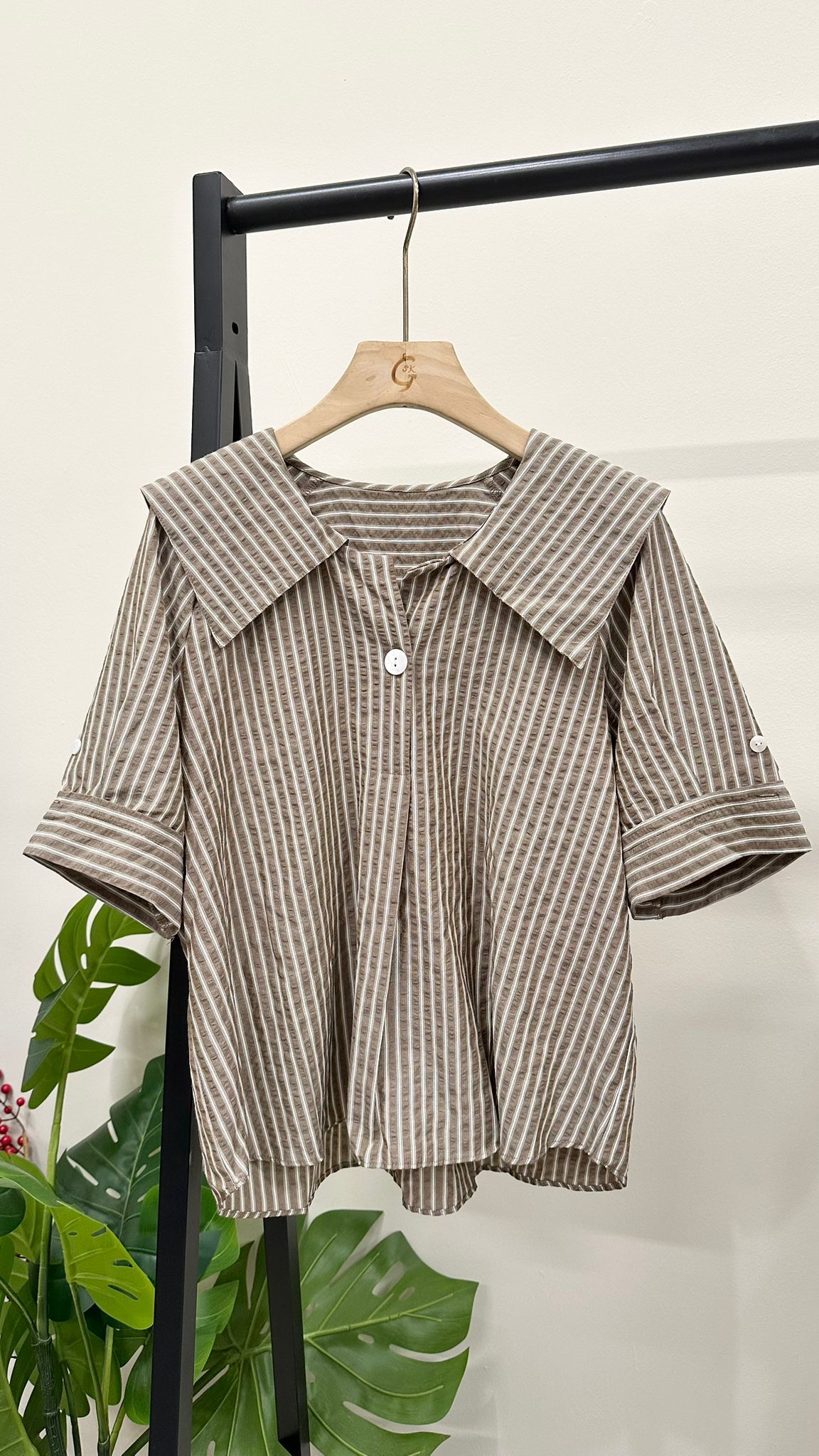 (D3906)Striped Top
