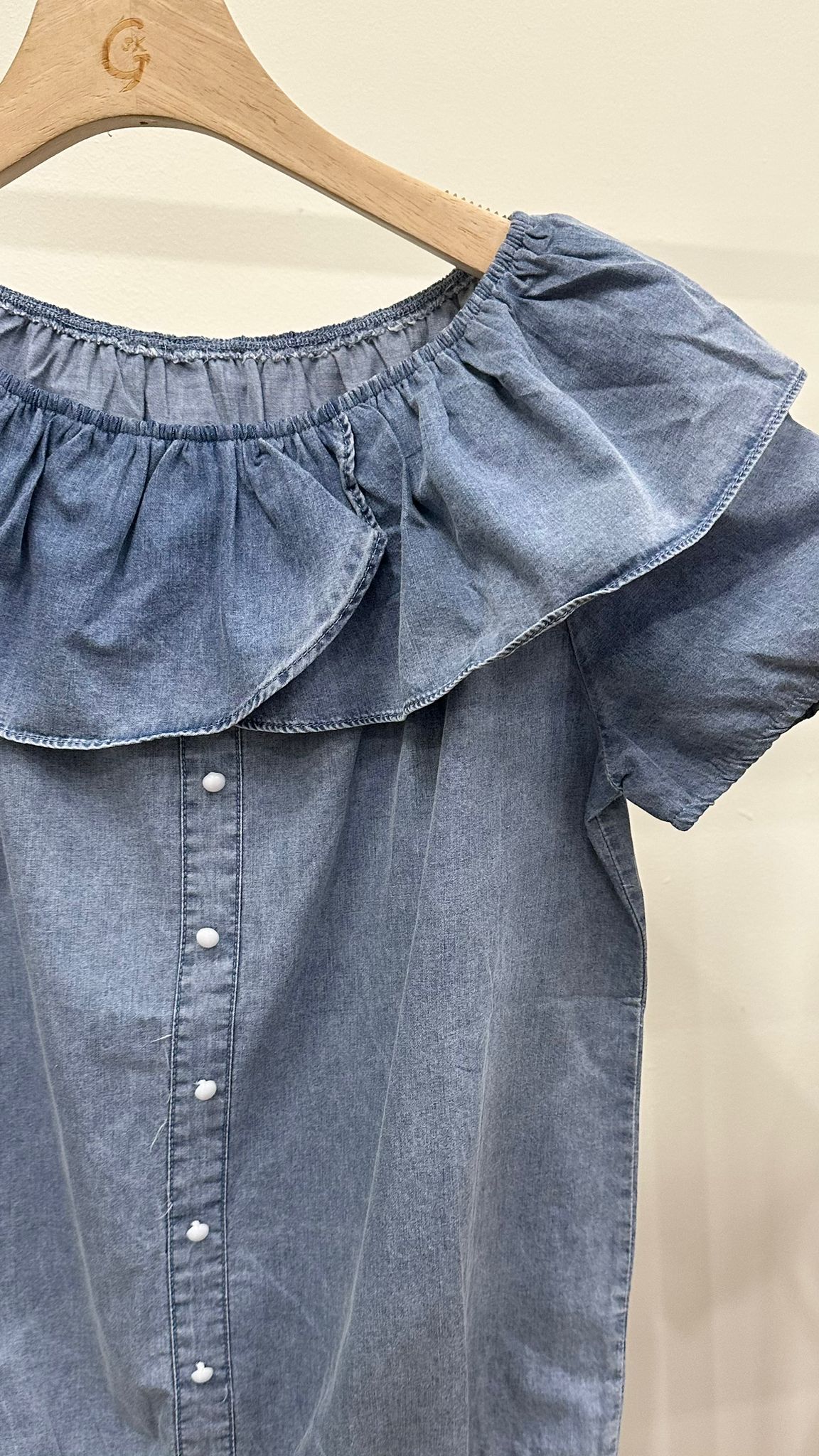 (D3910)Denim Top