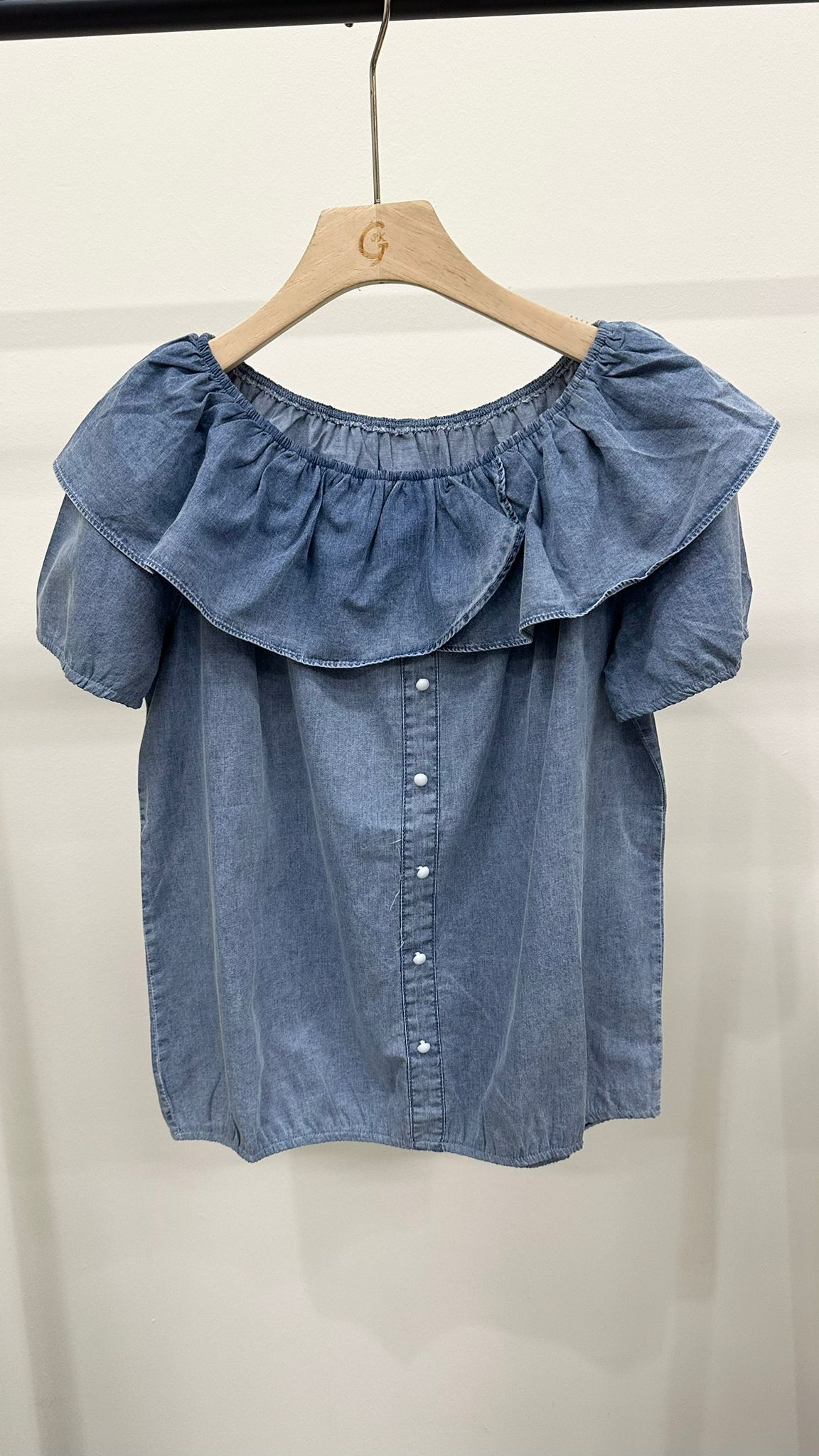 (D3910)Denim Top